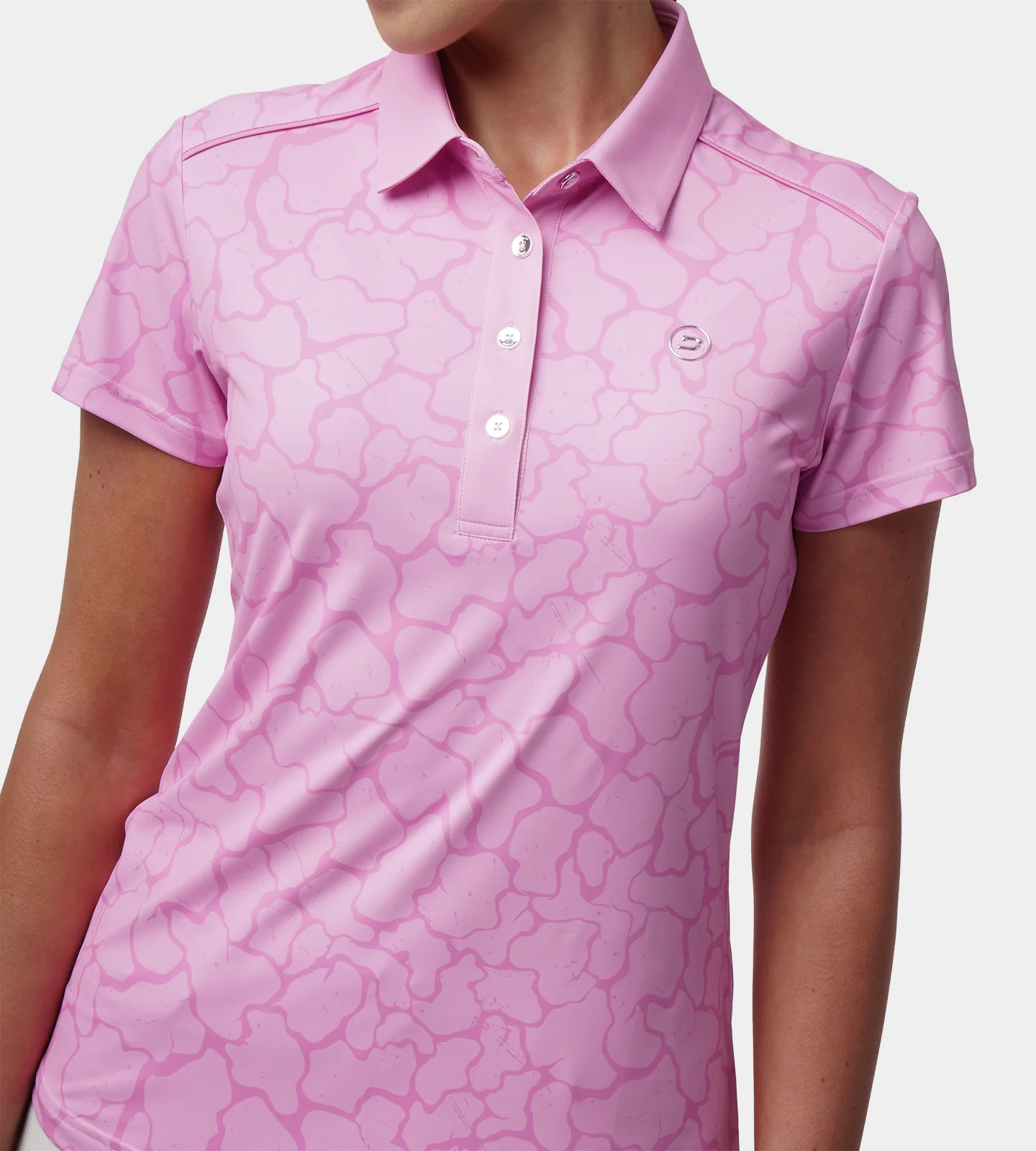 LADIES BLISS POLO - PINK - Image 4