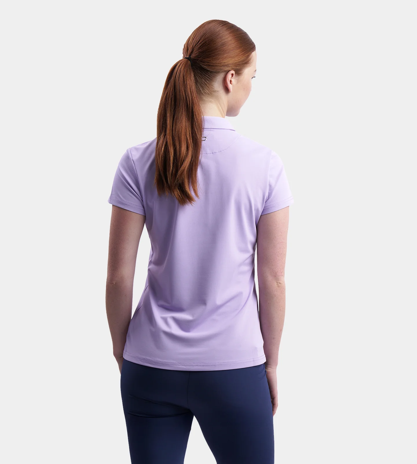 LADIES BLOCK PIQUE POLO - LAVENDER - Image 2