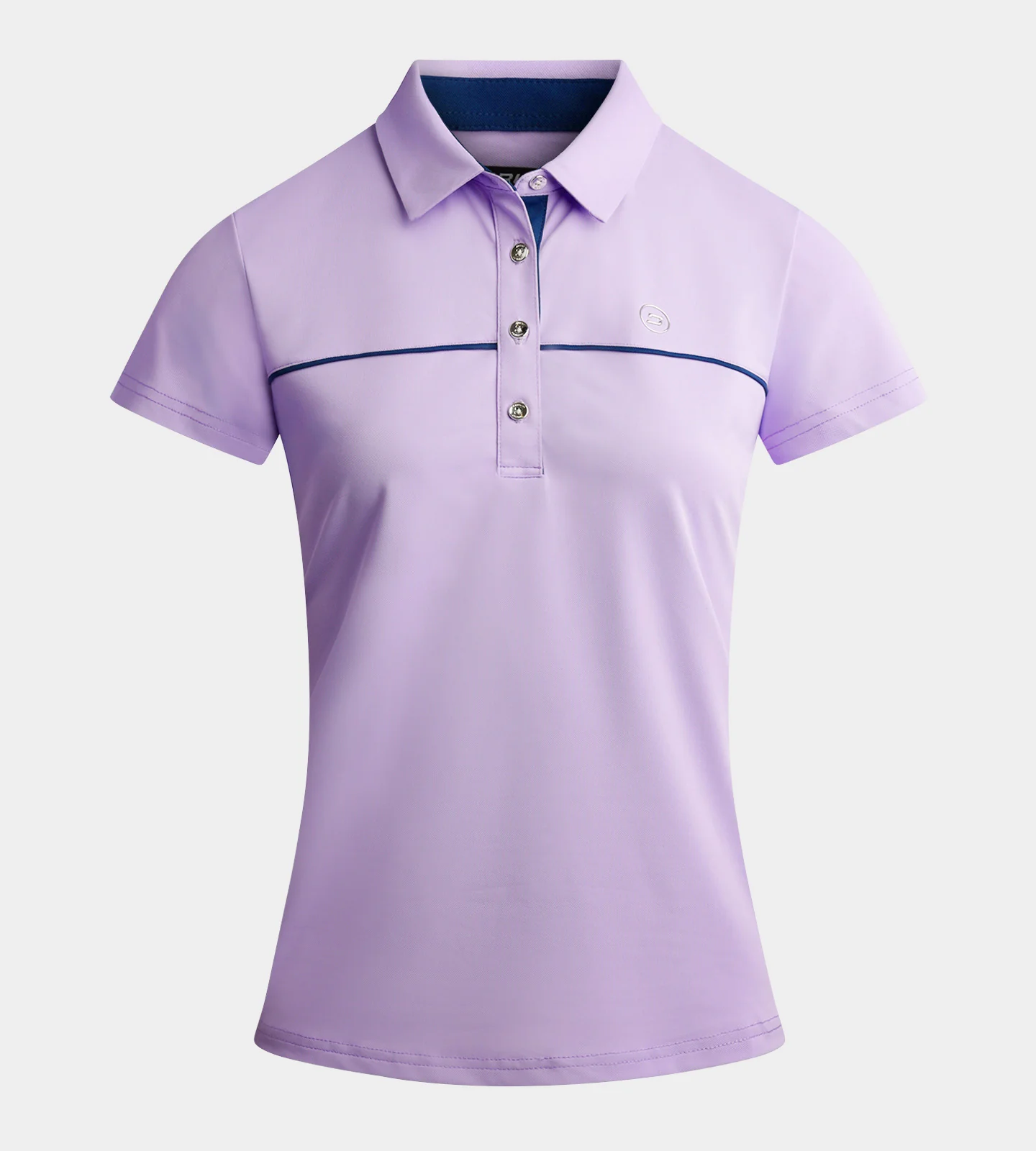 LADIES BLOCK PIQUE POLO - LAVENDER - Image 4