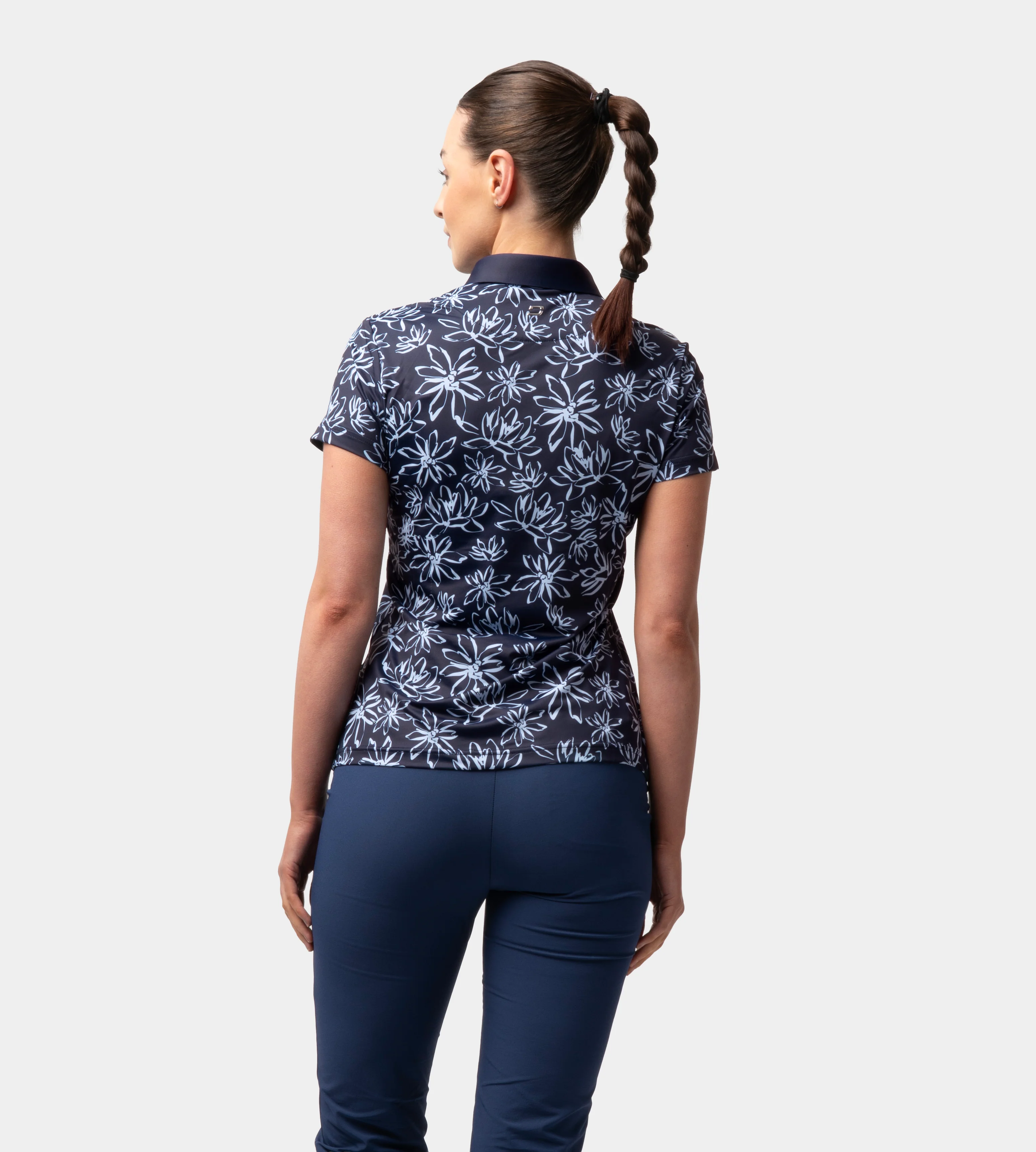 LADIES BLOOM POLO - NAVY - Image 3