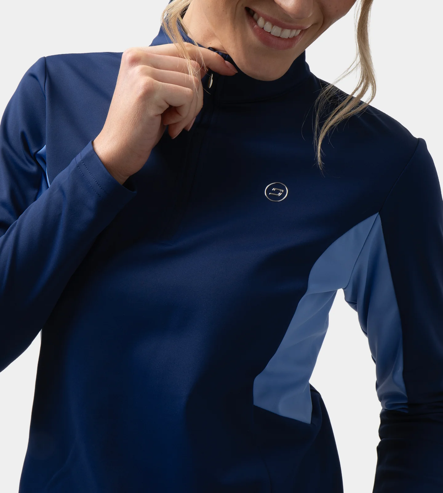 LADIES BREEZY MIDLAYER - NAVY - Image 2