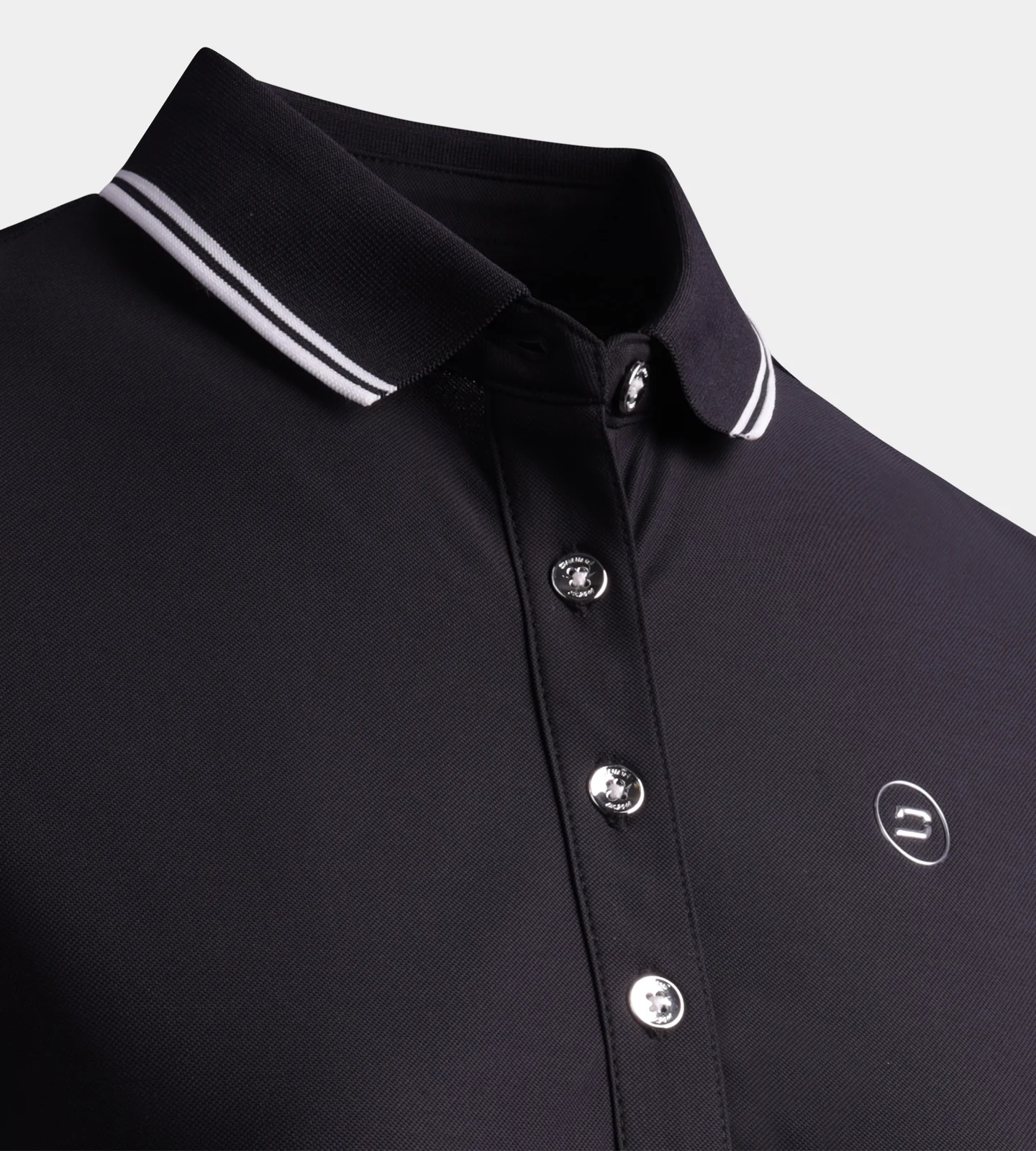 LADIES CLASSIC FIT POLO - BLACK - Image 6