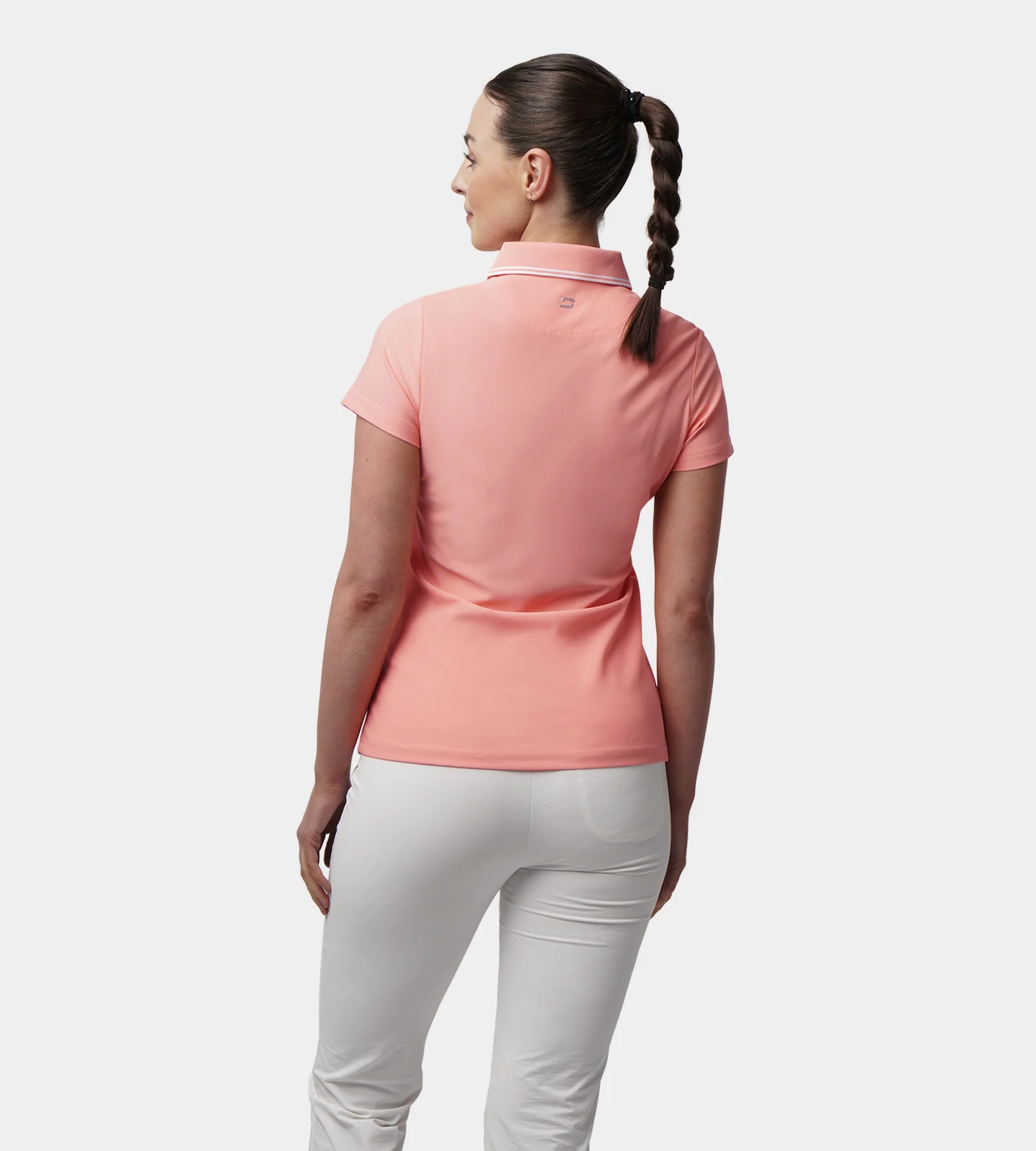 LADIES CLASSIC FIT POLO - CORAL - Image 2