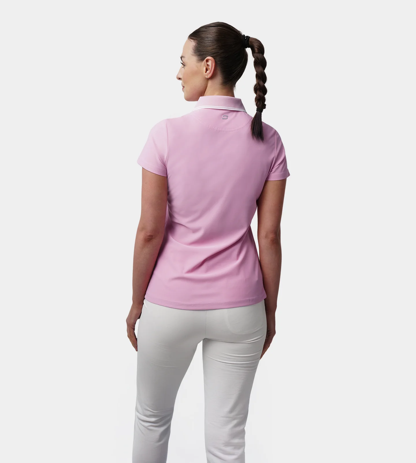 LADIES CLASSIC FIT POLO - PINK - Image 2