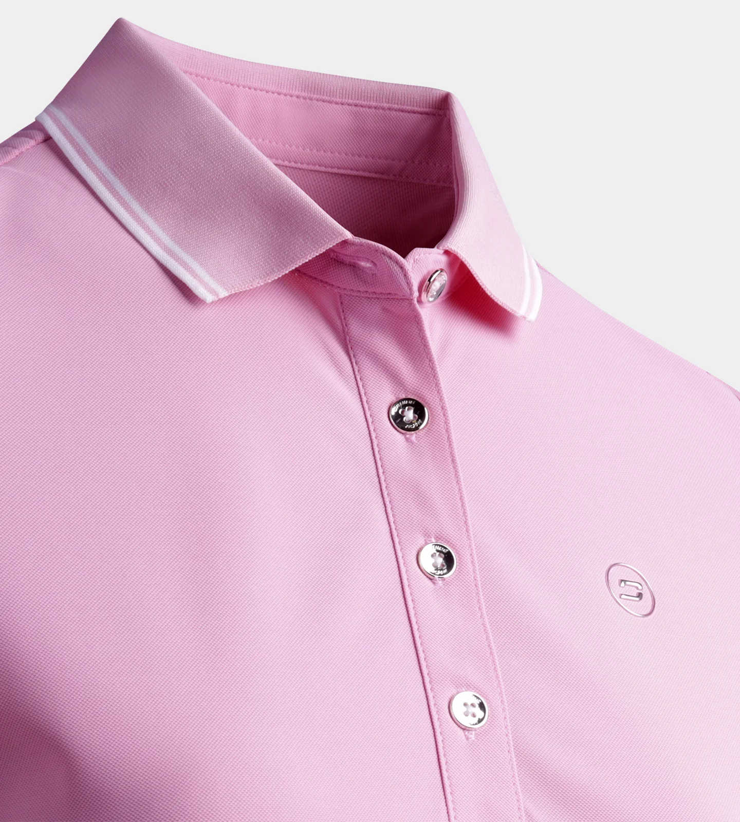 LADIES CLASSIC FIT POLO - PINK - Image 6