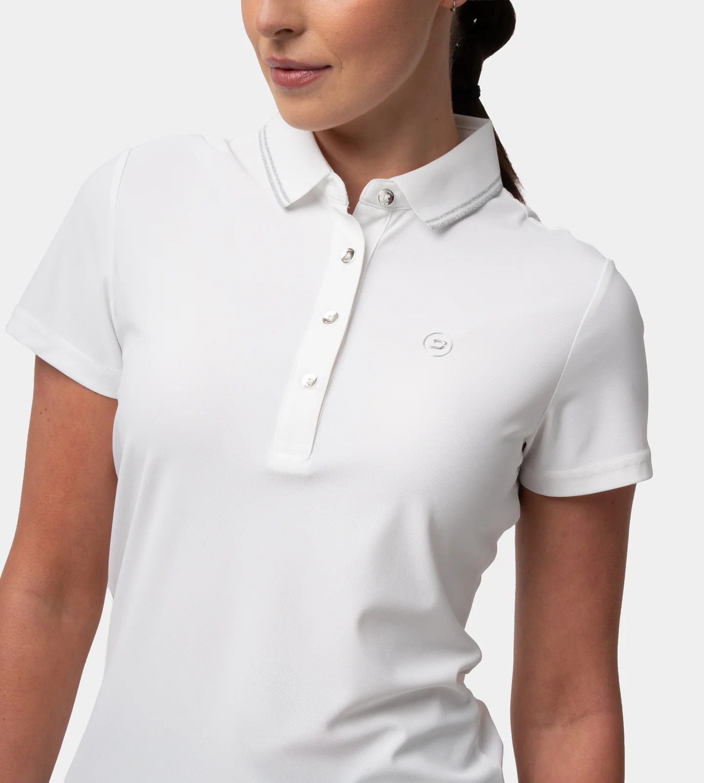 LADIES CLASSIC FIT POLO - WHITE - Image 2
