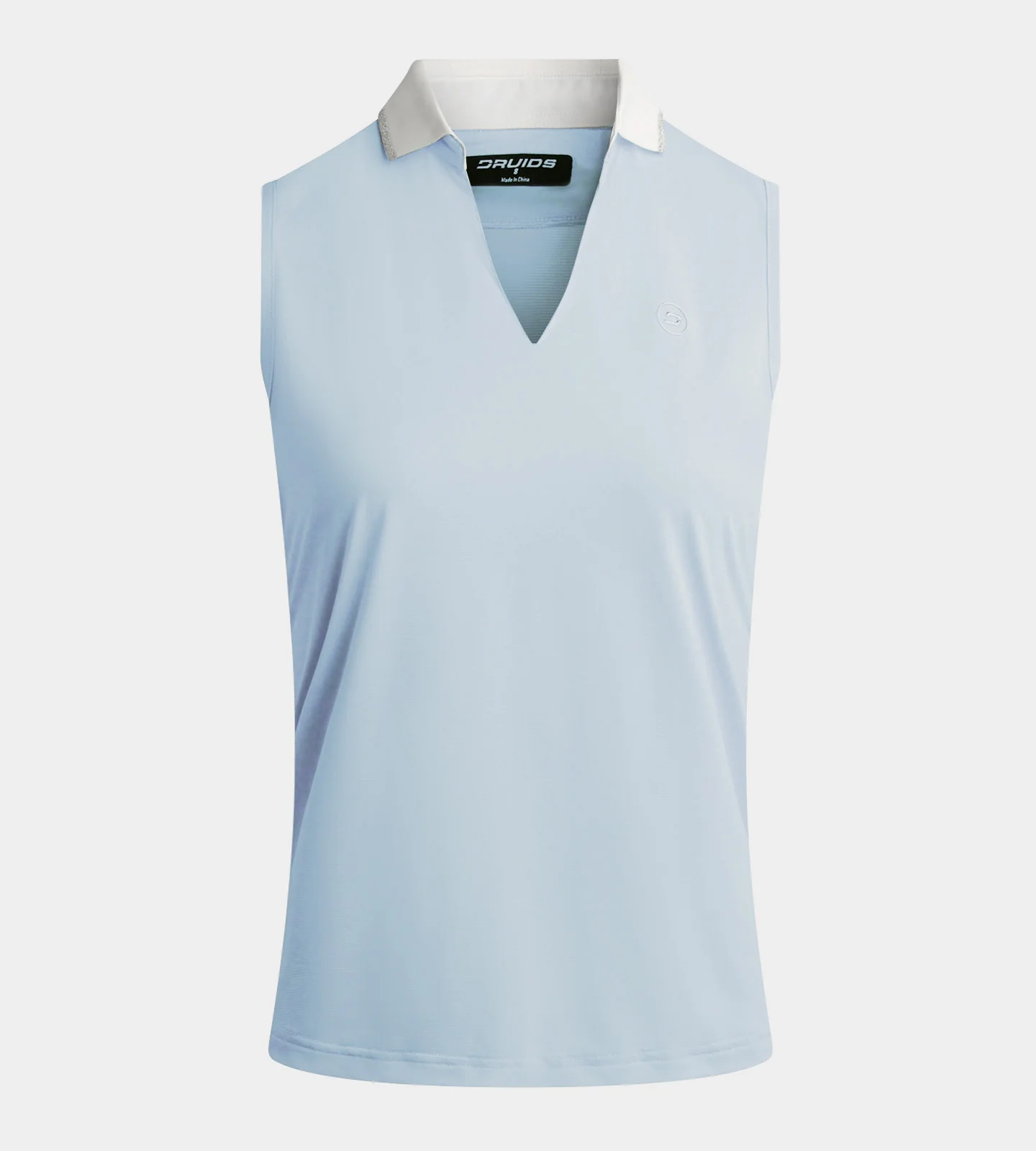 LADIES CLASSIC V NECK POLO - BLUE - Image 4