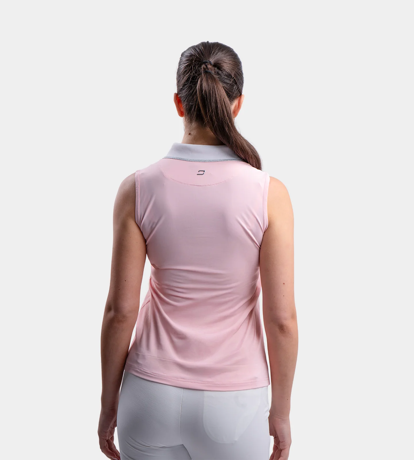 LADIES CLASSIC V NECK POLO - BLUSH - Image 3