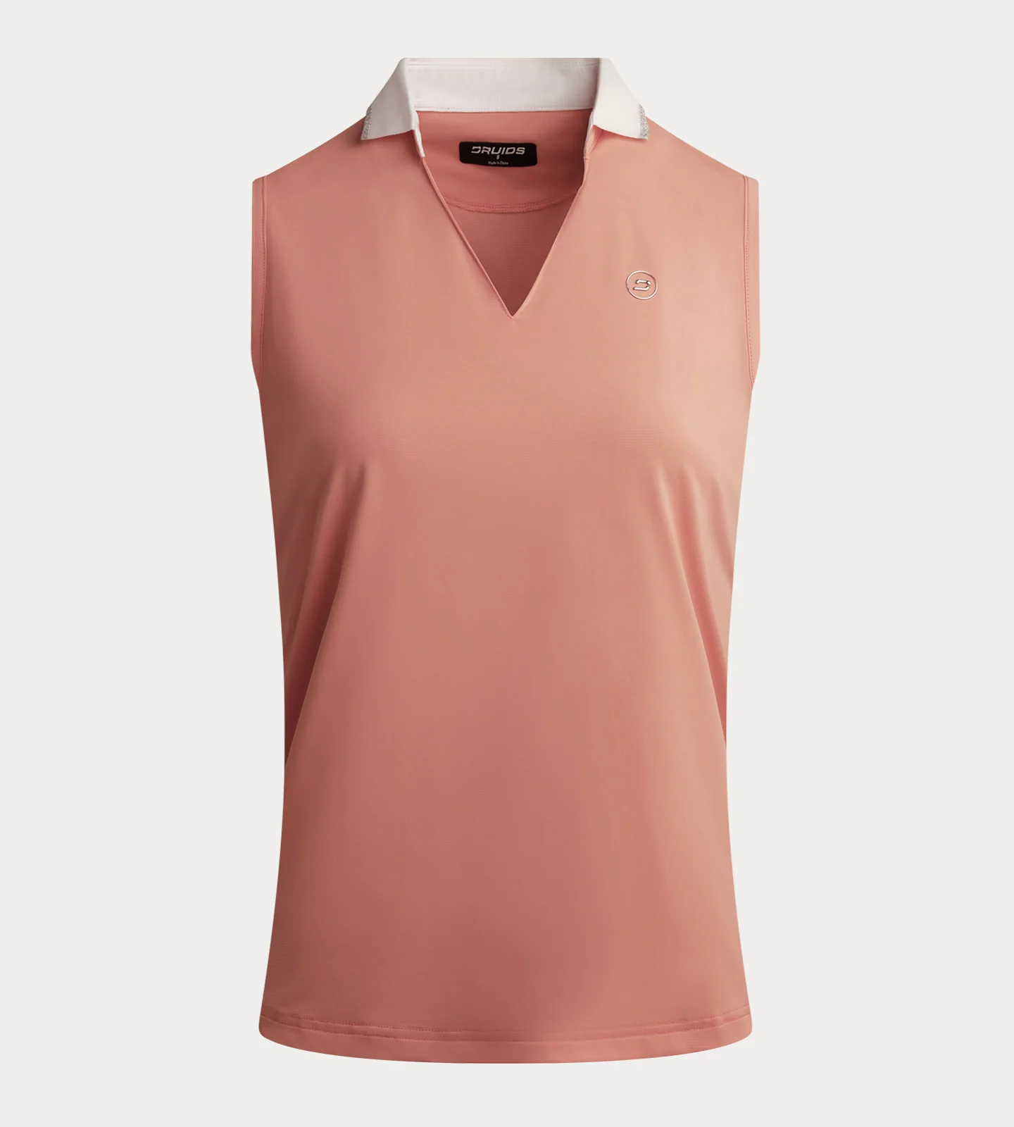 LADIES CLASSIC V NECK POLO - CORAL - Image 4