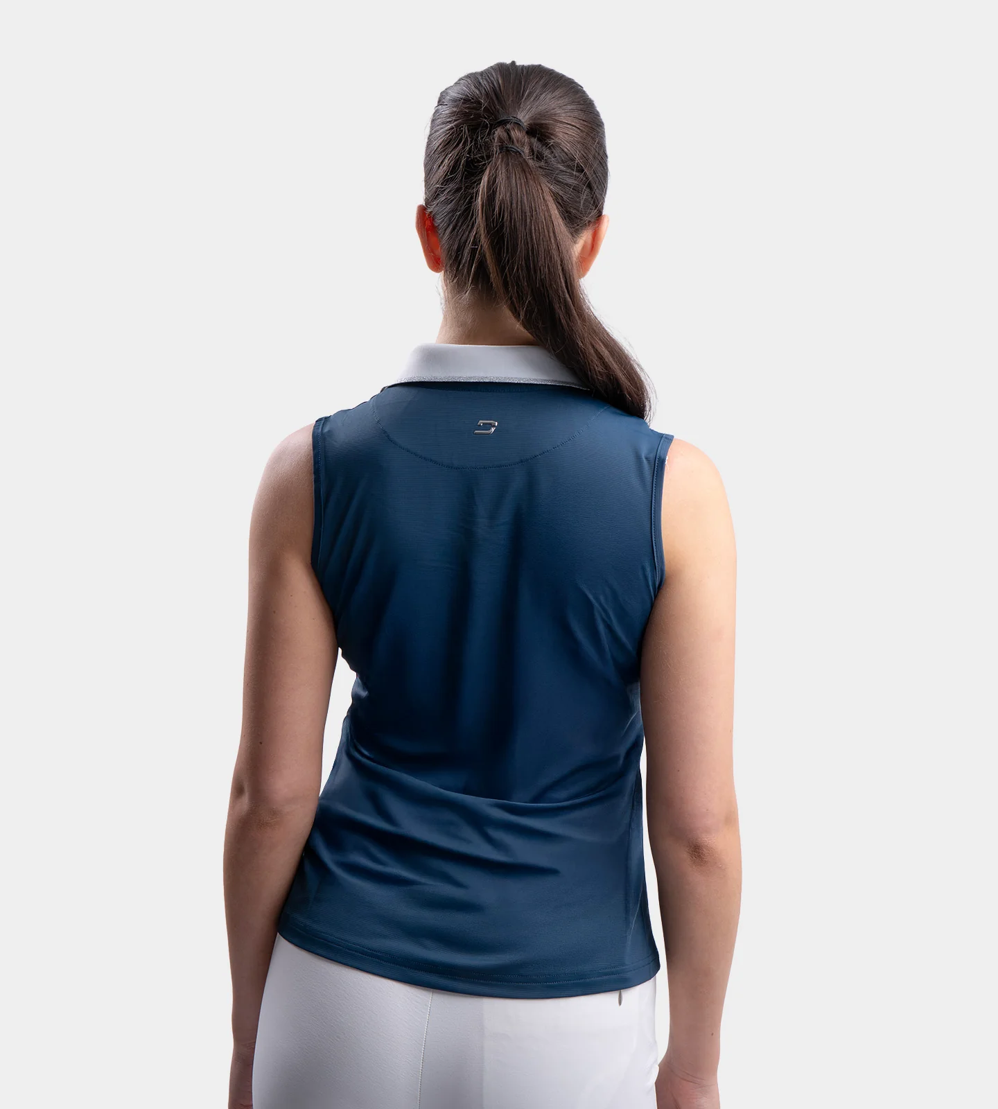 LADIES CLASSIC V NECK POLO - NAVY - Image 3
