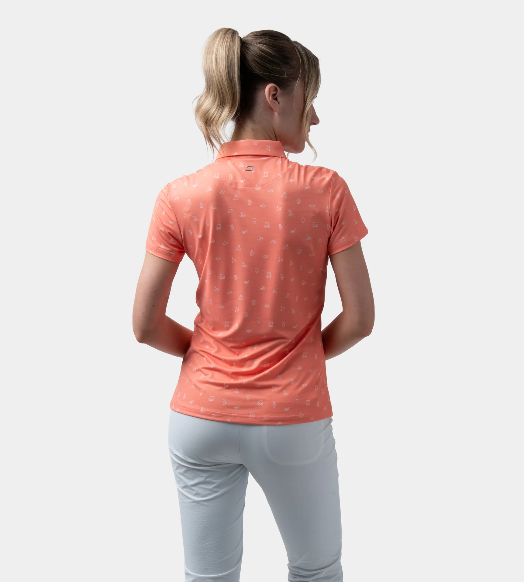 LADIES CLUB 2.0 POLO - CORAL - Image 3