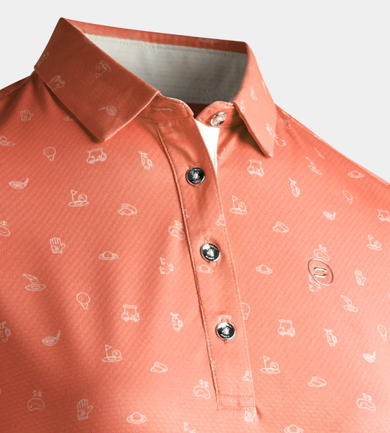 LADIES CLUB 2.0 POLO - CORAL - Image 6