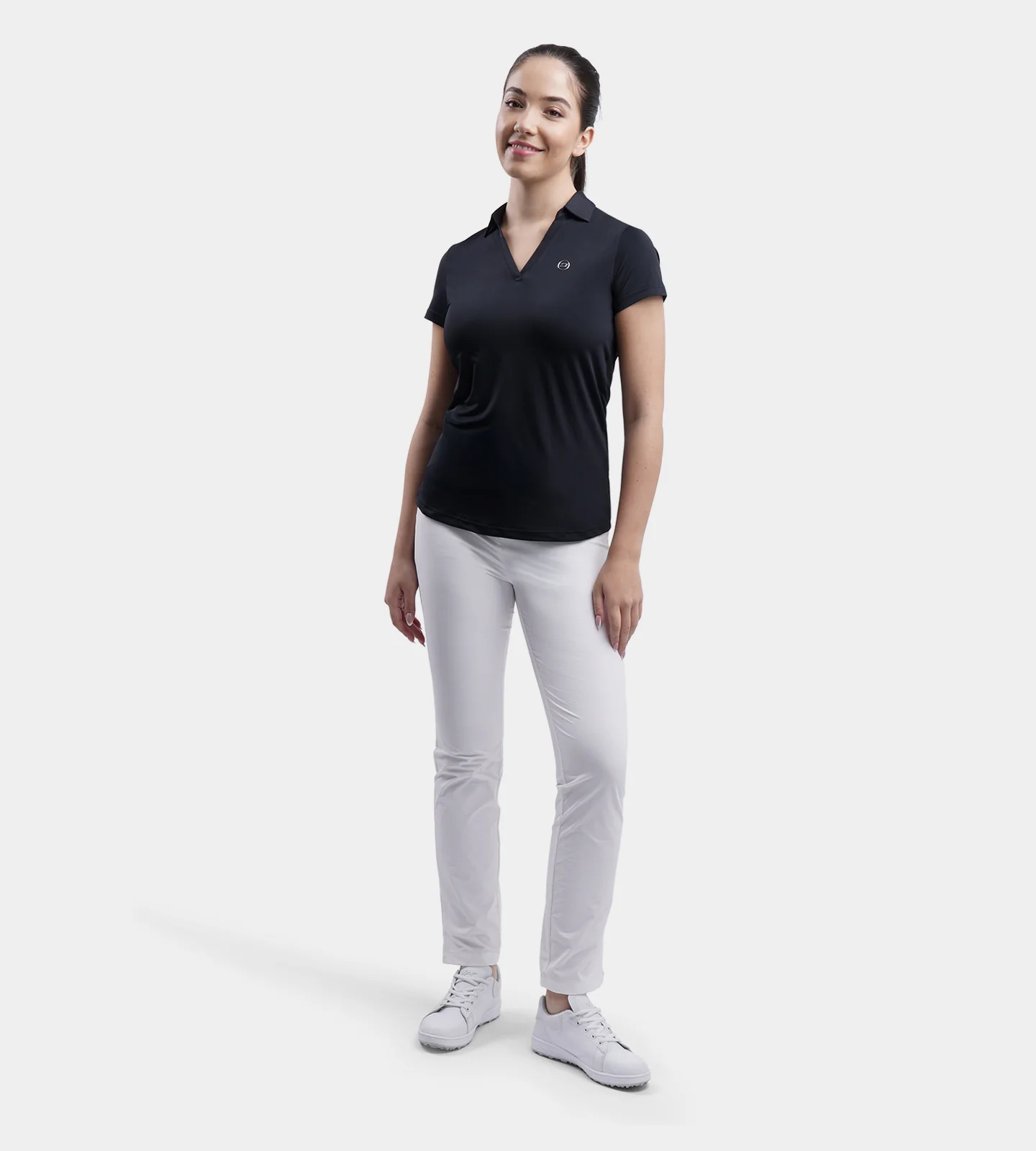 LADIES CLUBHOUSE POLO - BLACK - Image 3