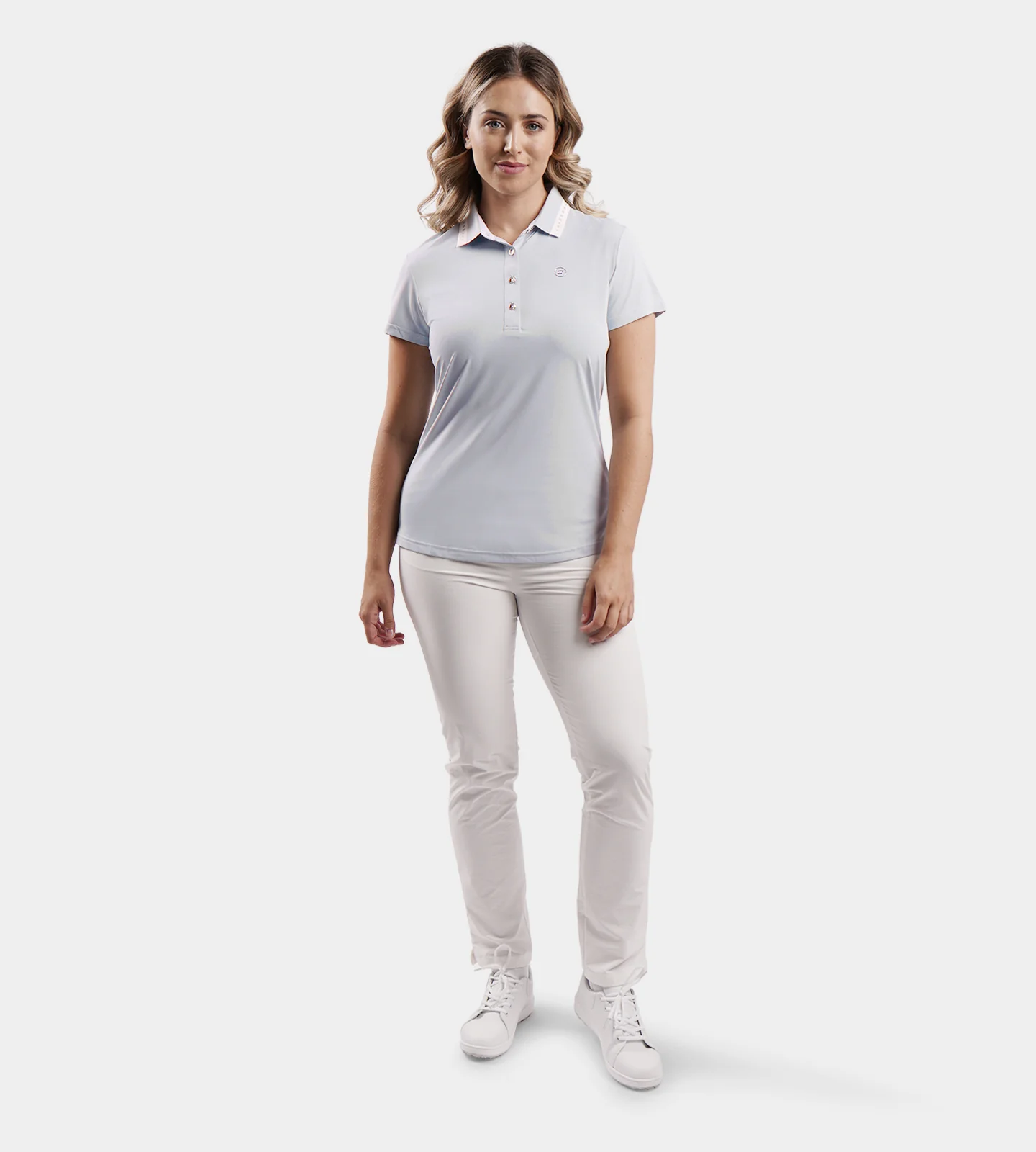 LADIES COUTURE POLO - BLUE - Image 6