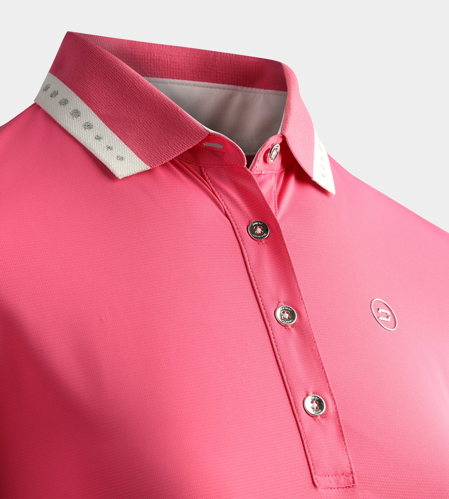 LADIES COUTURE POLO - PINK - Image 4