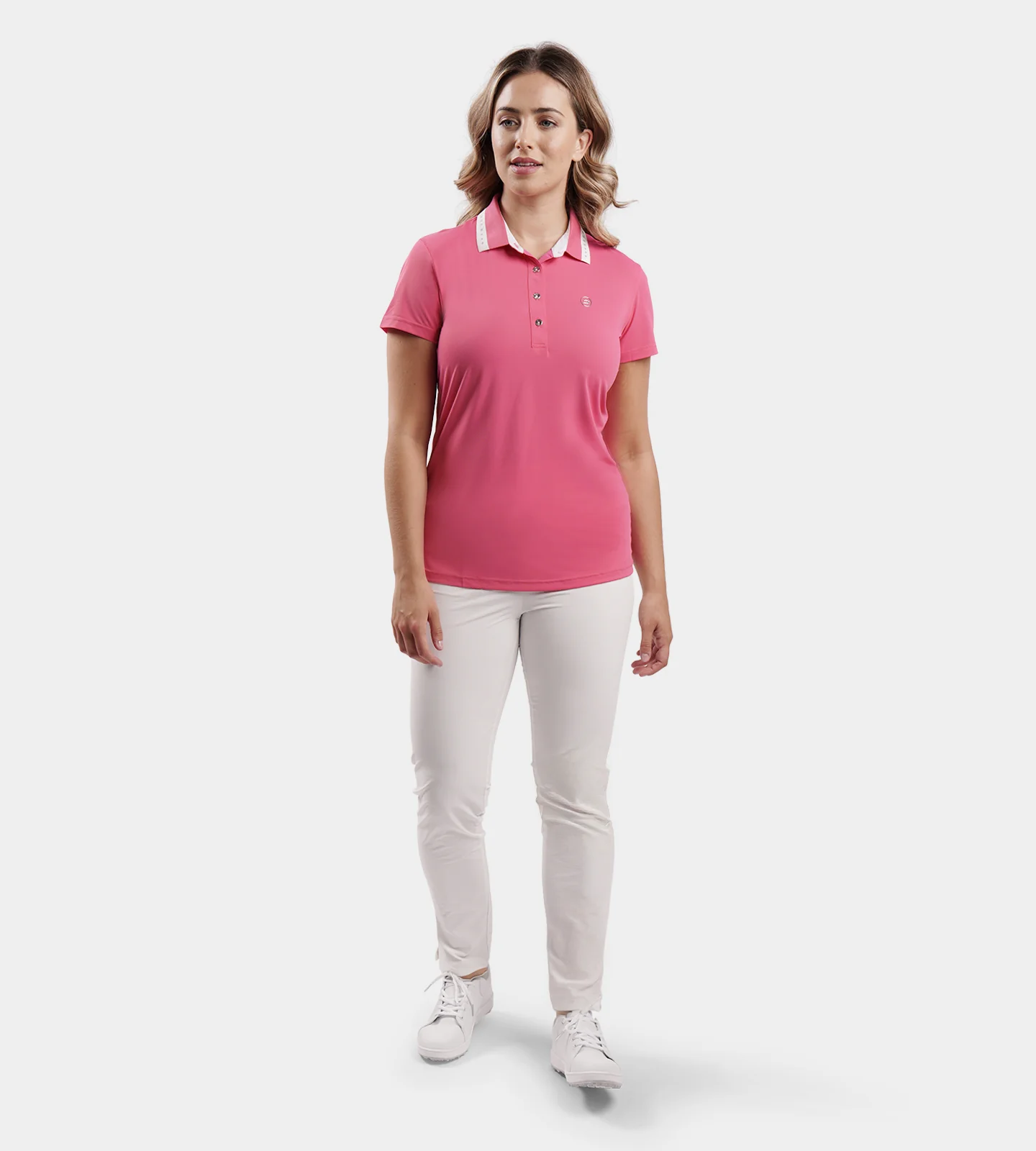 LADIES COUTURE POLO - PINK - Image 6