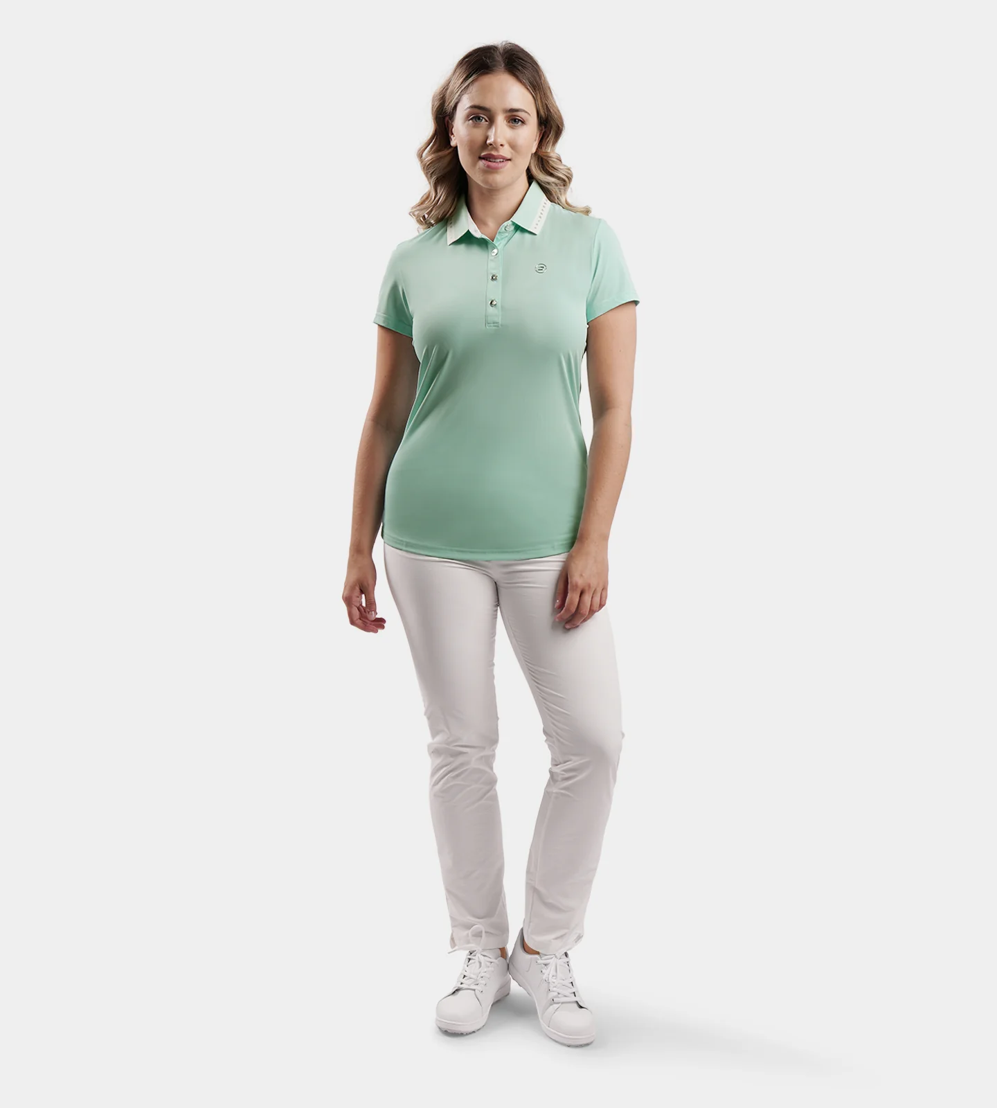 LADIES COUTURE POLO - TEAL - Image 6
