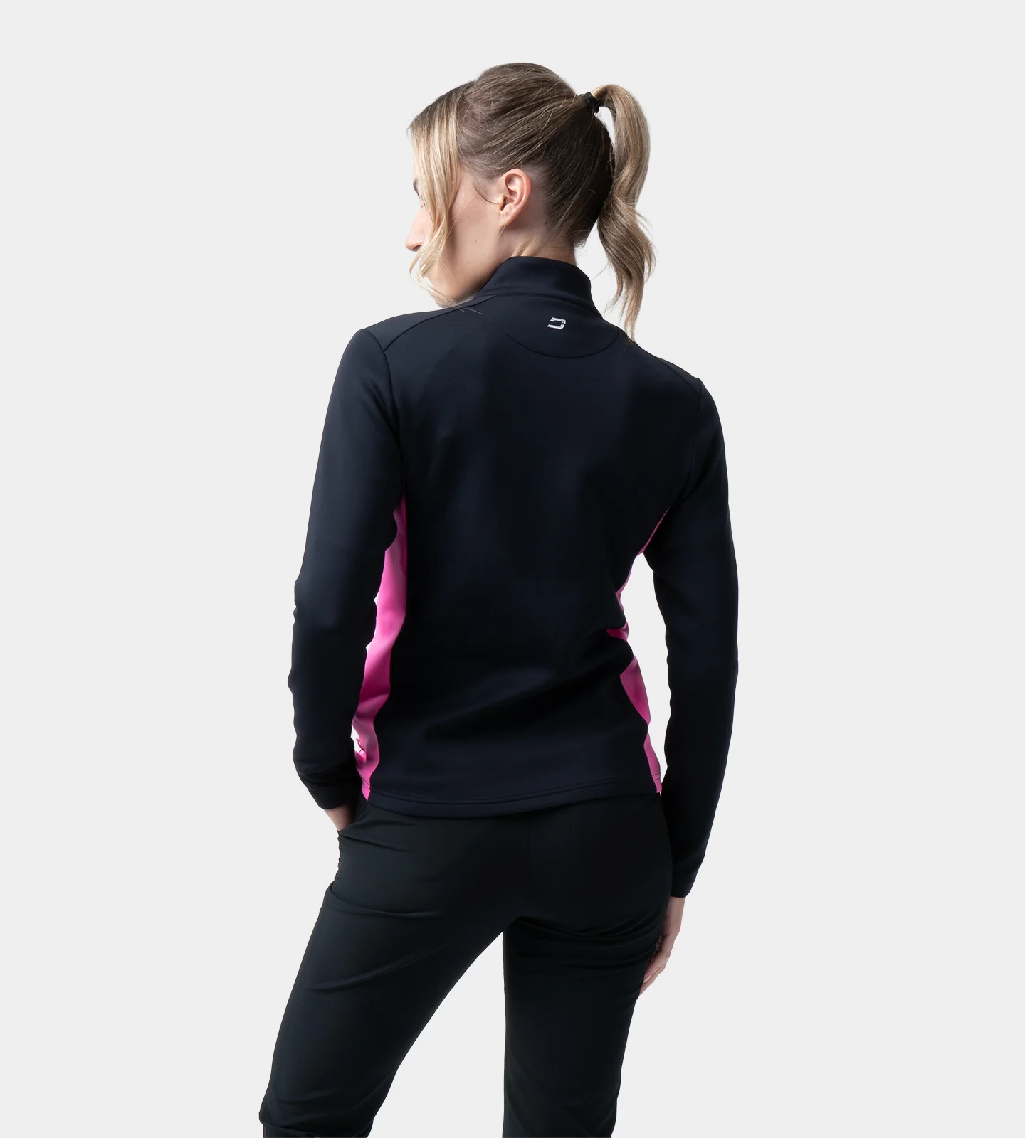 LADIES CROSS COUNTRY MIDLAYER - BLACK - Image 3