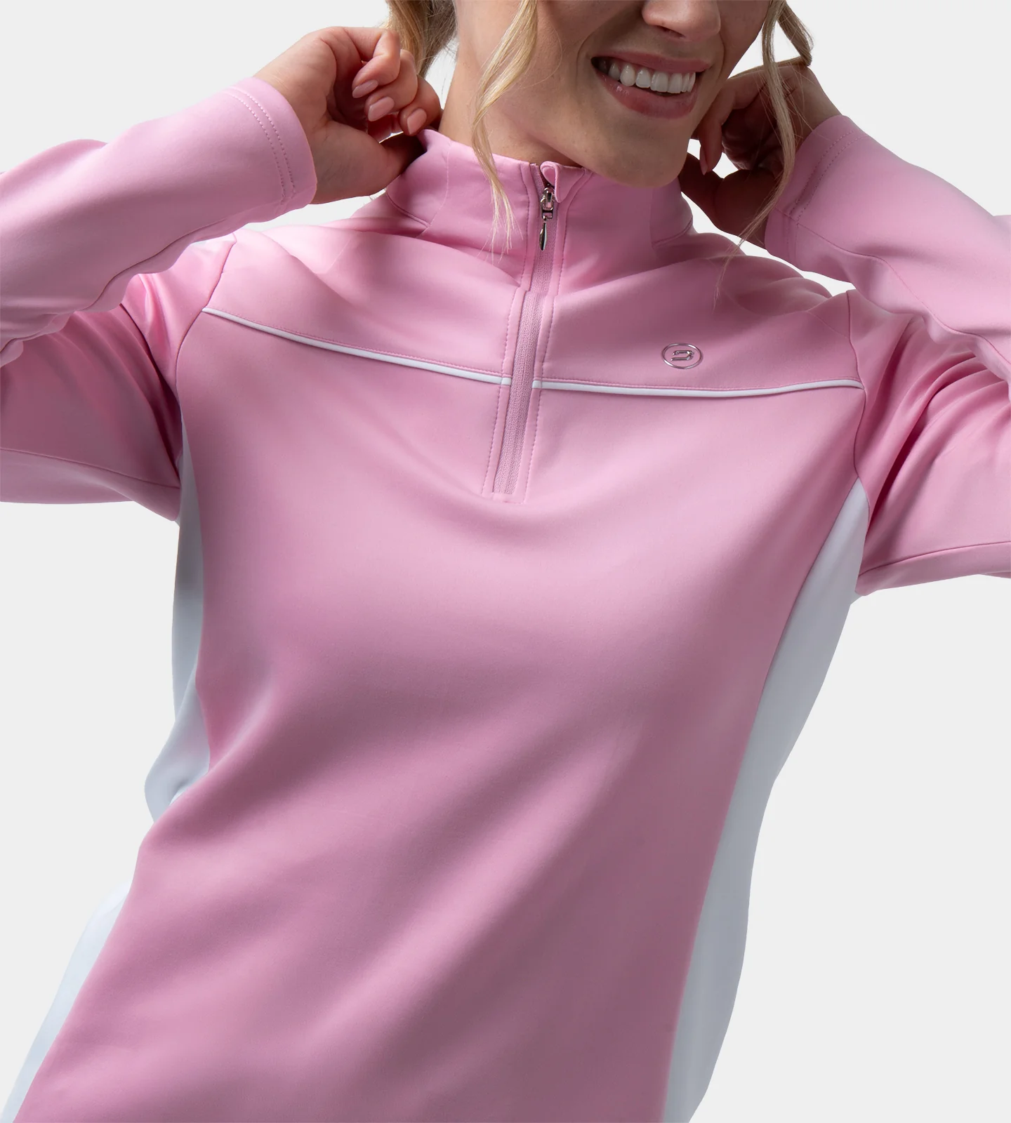 LADIES CROSS COUNTRY MIDLAYER - BLUSH - Image 3