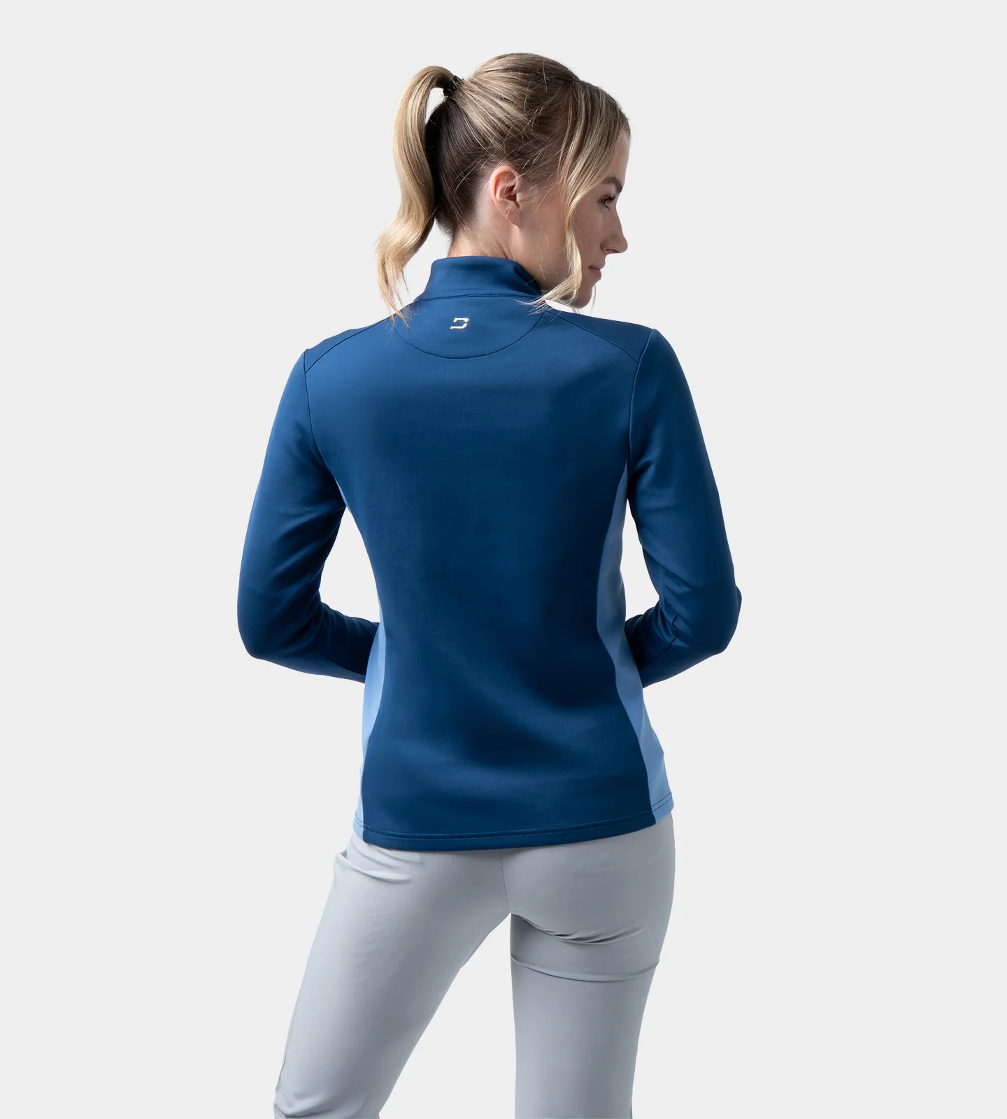 LADIES CROSS COUNTRY MIDLAYER - NAVY - Image 3