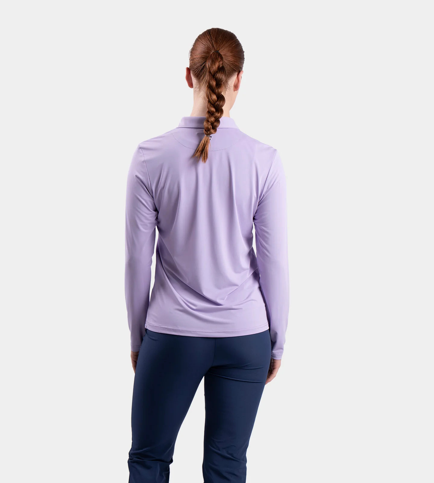 LADIES ELITE LONG SLEEVE POLO - LAVENDER - Image 3