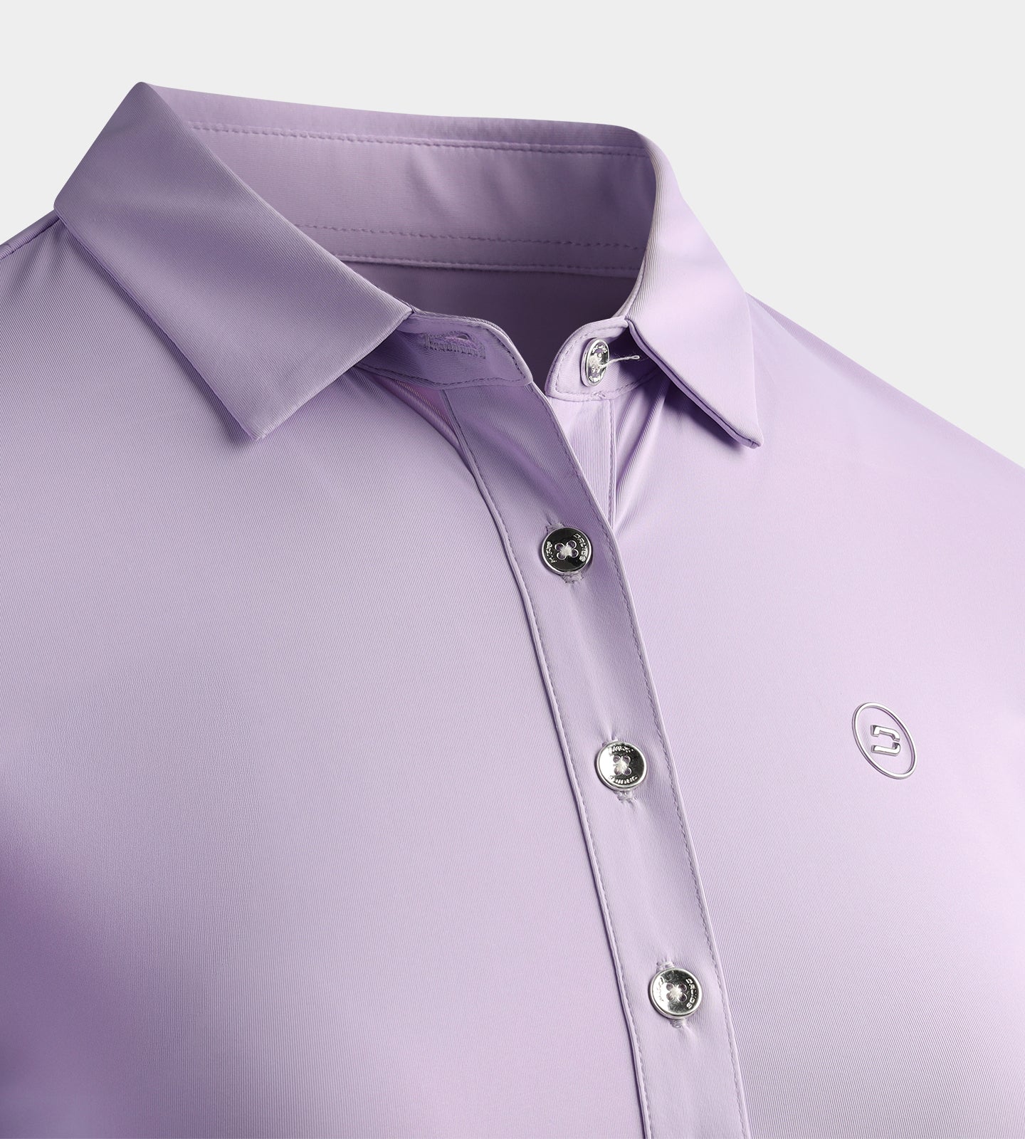 LADIES ELITE LONG SLEEVE POLO - LAVENDER - Image 4