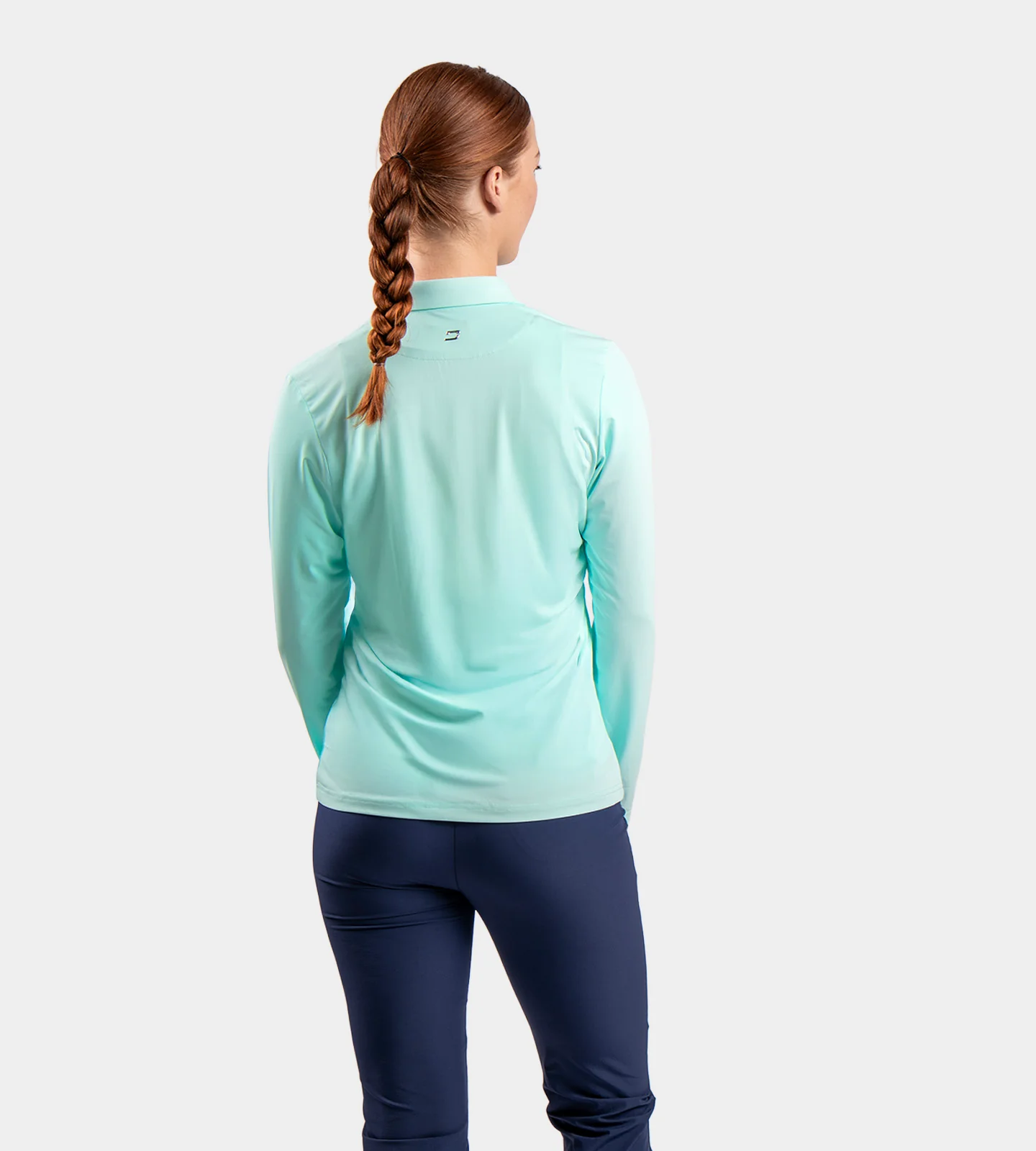LADIES ELITE LONG SLEEVE POLO - MINT - Image 3
