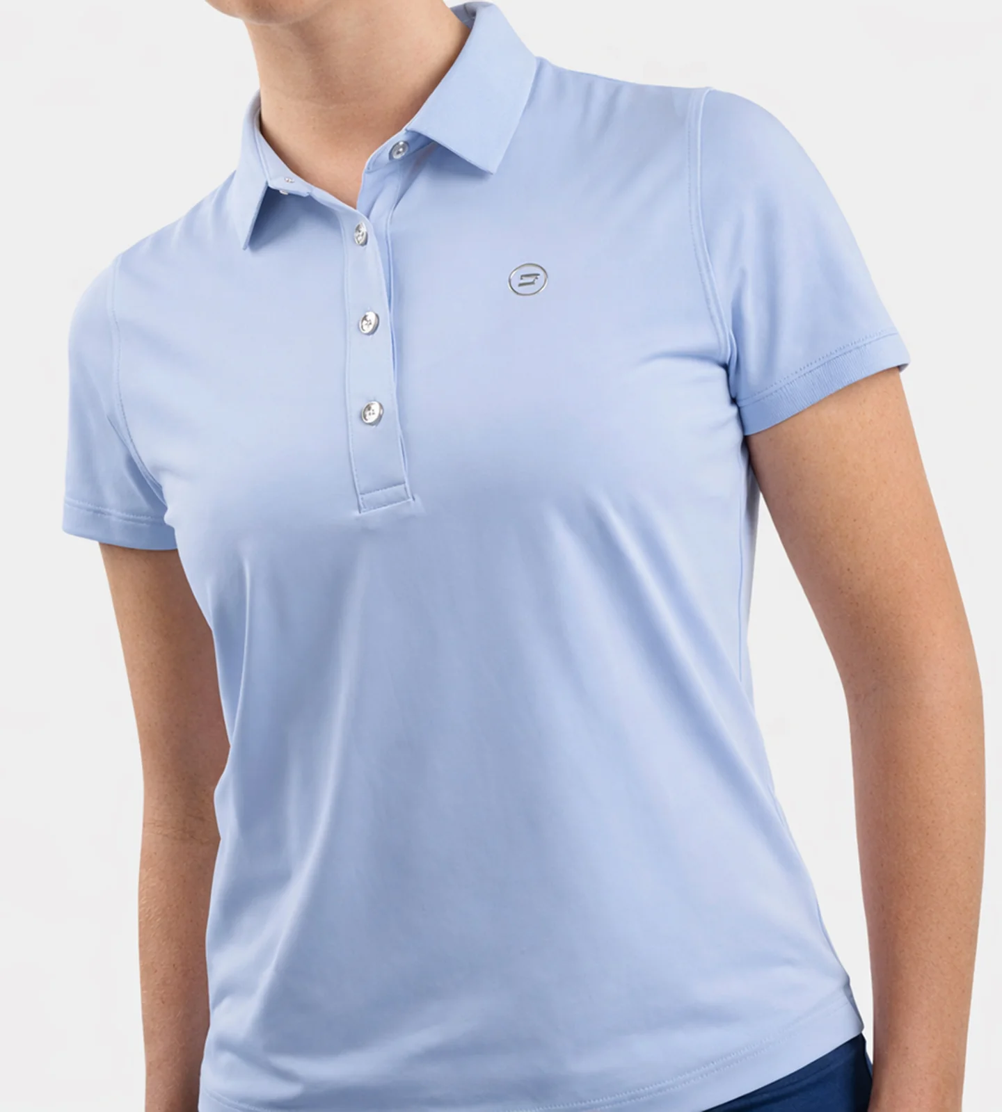 LADIES ELITE POLO - BLUE - Image 2