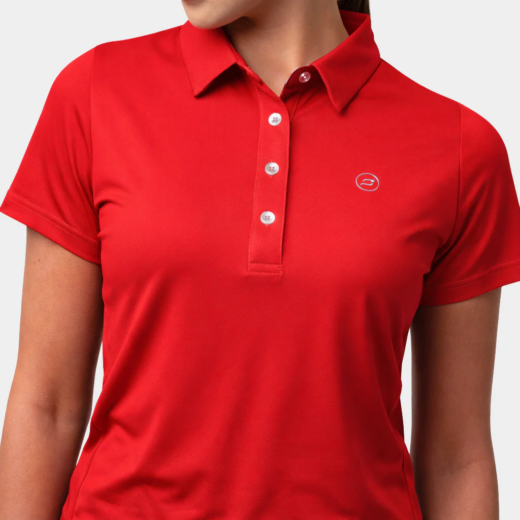 LADIES ELITE POLO - RED - Image 2