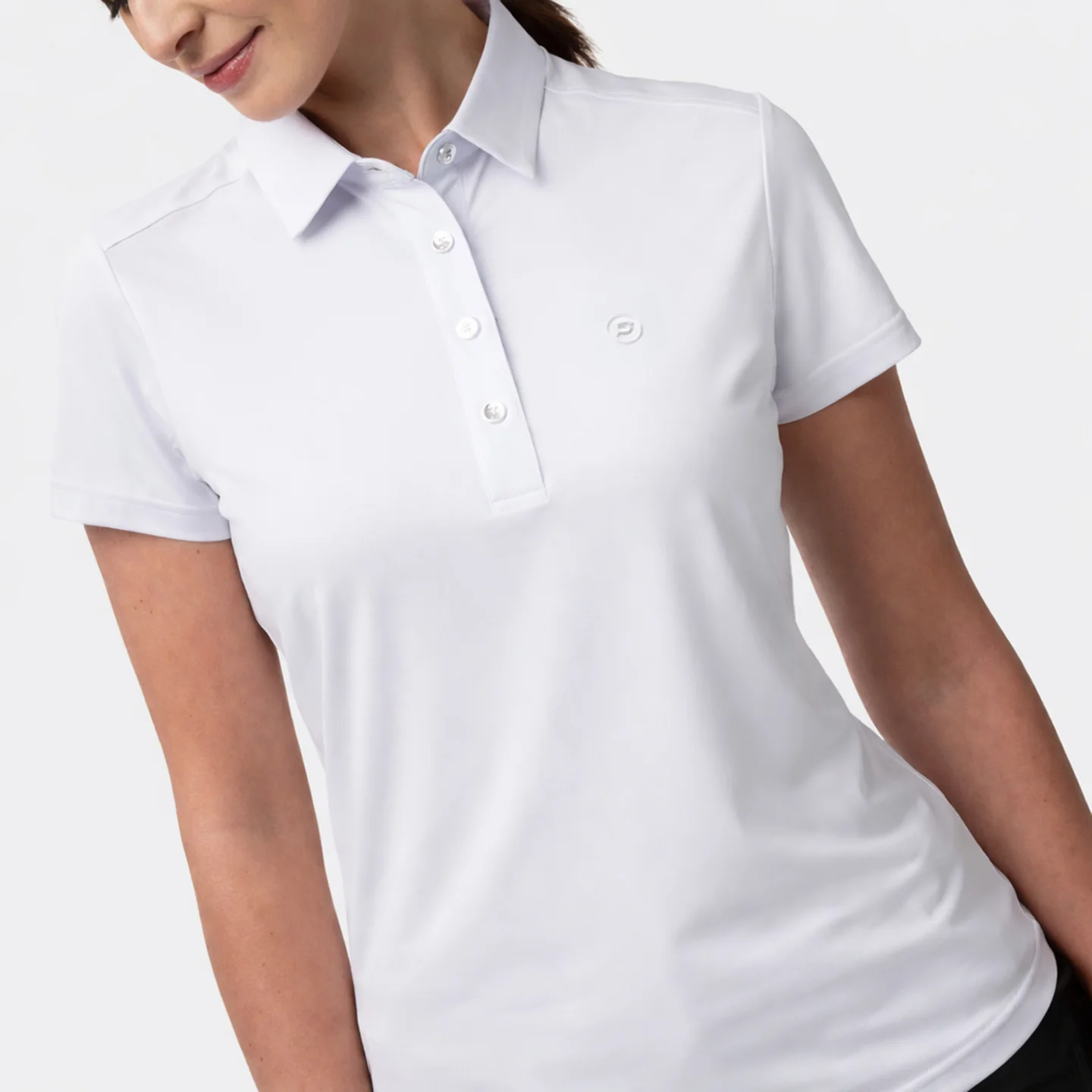 LADIES ELITE POLO - WHITE - Image 2