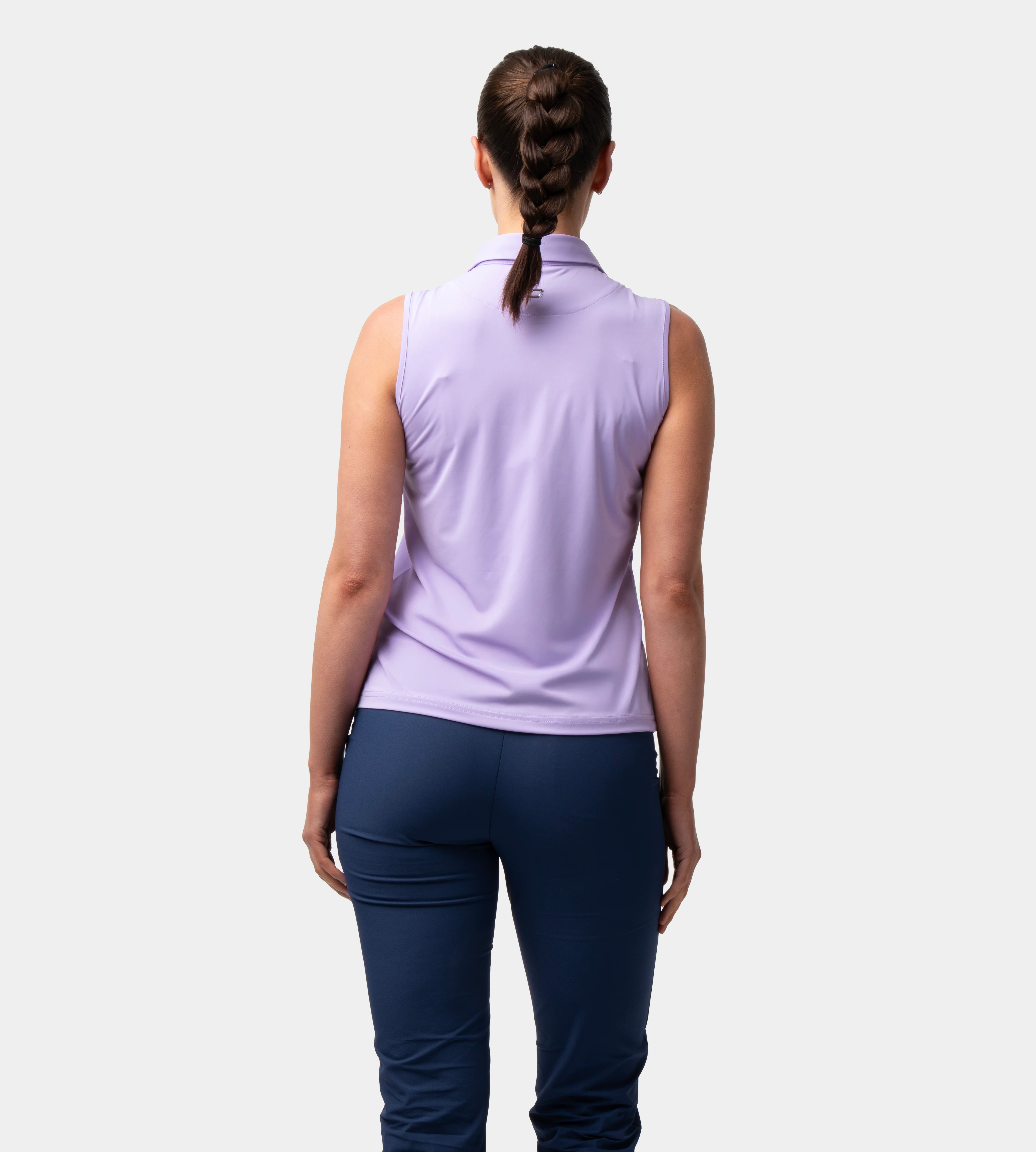 LADIES ELITE SLEEVELESS POLO - LAVENDER - Image 3