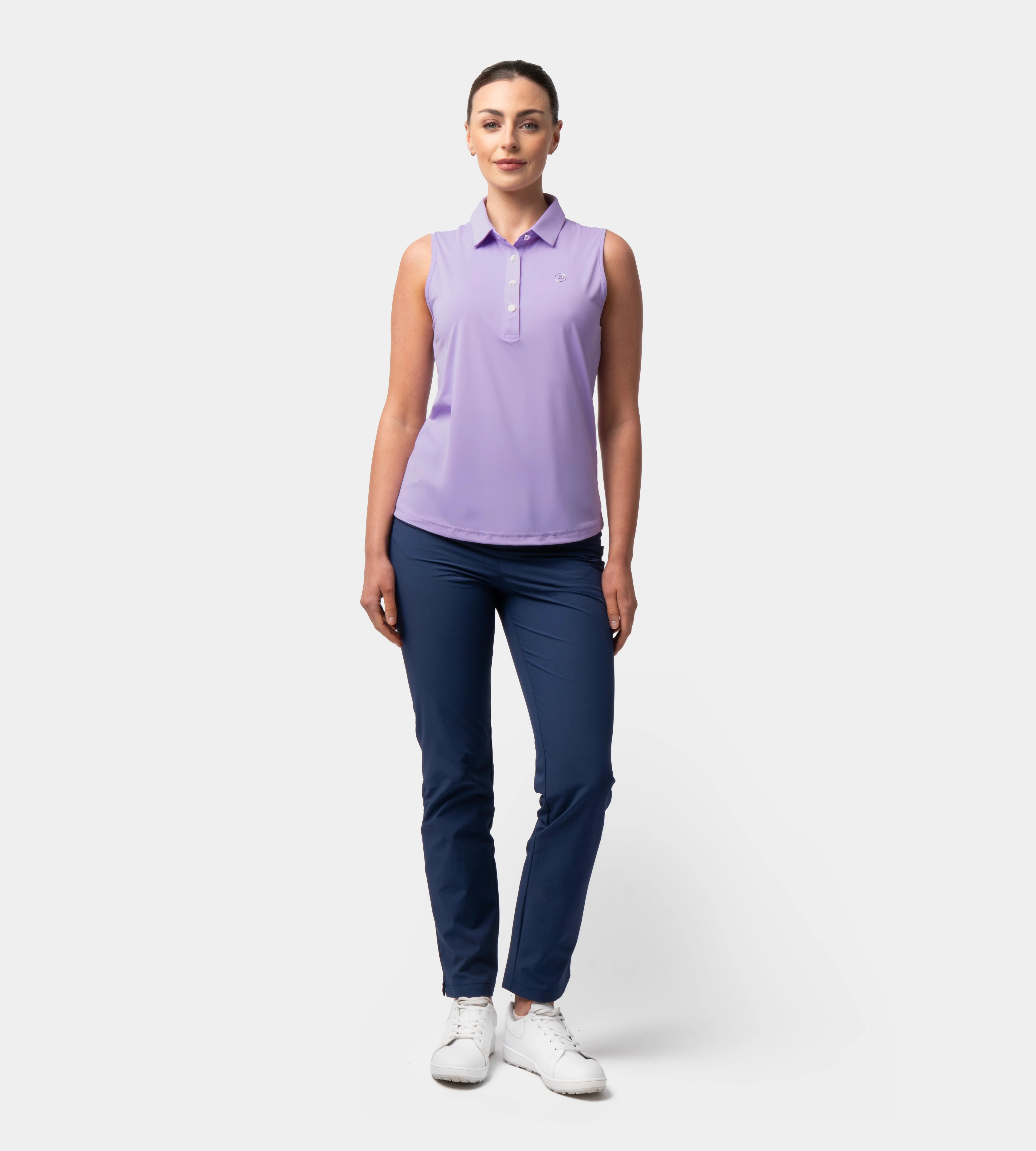 LADIES ELITE SLEEVELESS POLO - LAVENDER - Image 4