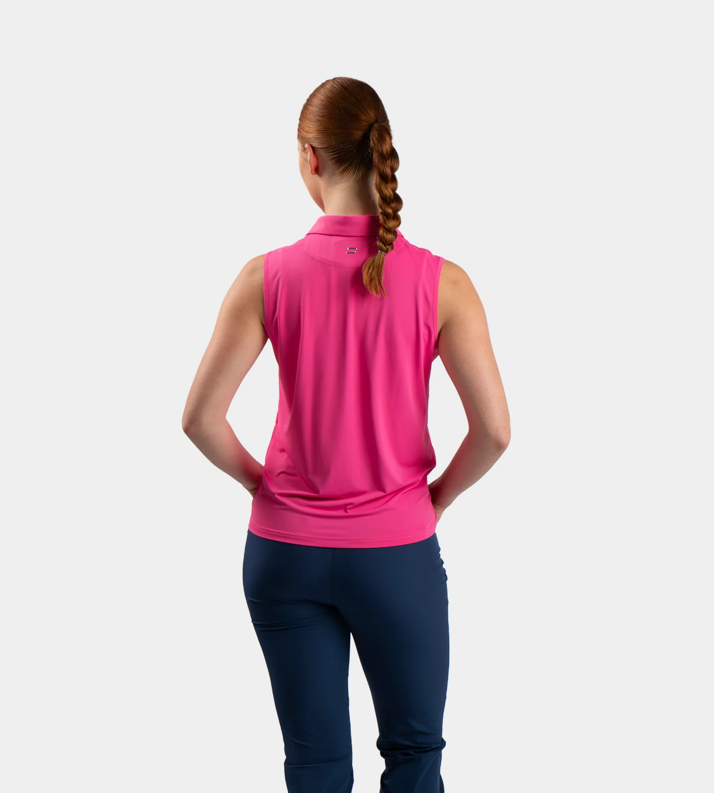 LADIES ELITE SLEEVELESS POLO - PINK - Image 3