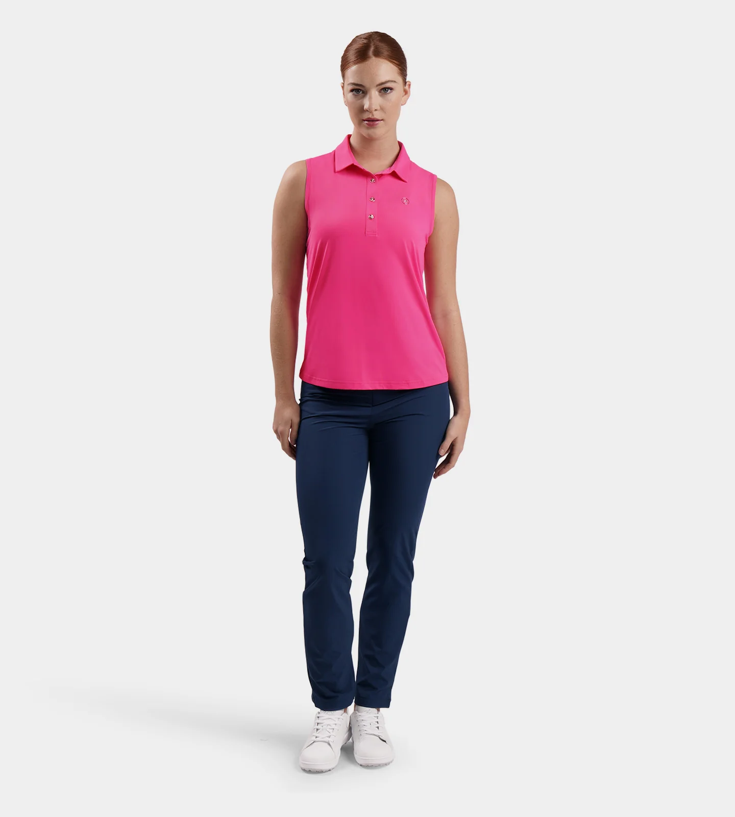 LADIES ELITE SLEEVELESS POLO - PINK - Image 5