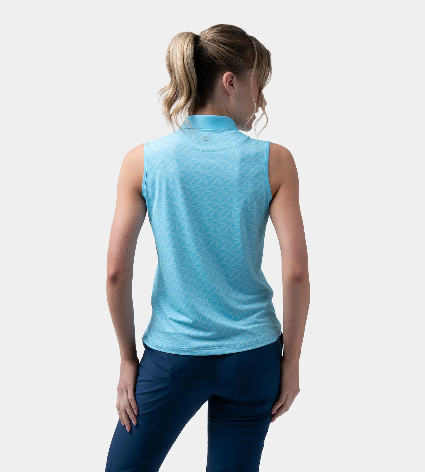 LADIES EMPIRE POLO - BLUE - Image 3