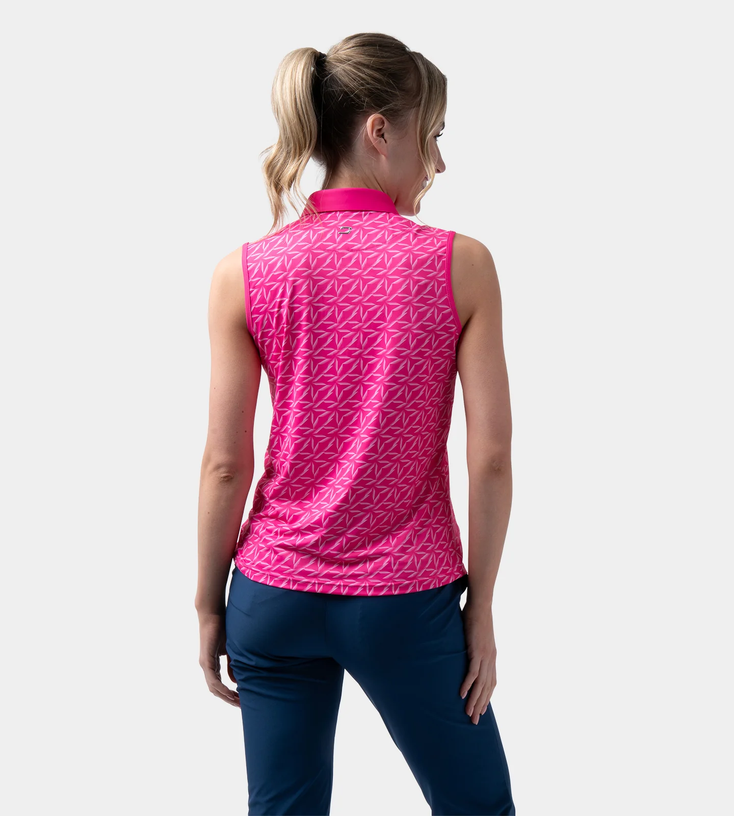 LADIES EMPIRE POLO - BRIGHT PINK - Image 2