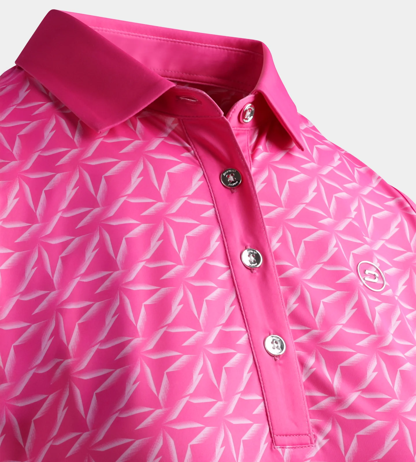 LADIES EMPIRE POLO - BRIGHT PINK - Image 5