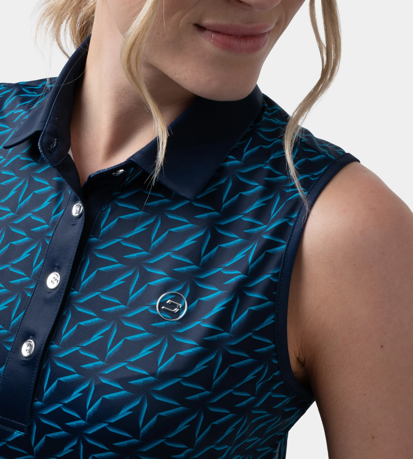 LADIES EMPIRE POLO - NAVY - Image 2