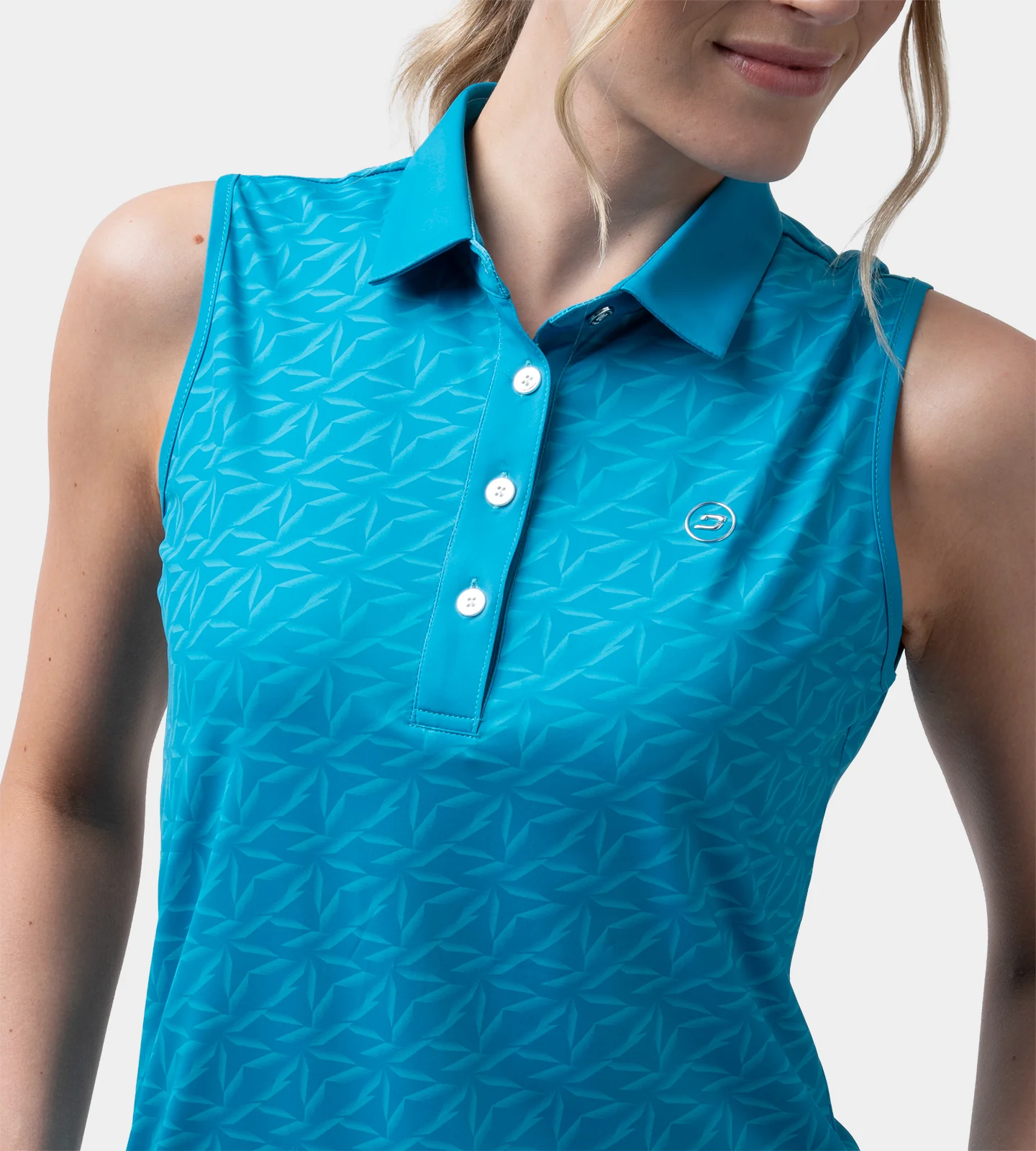 LADIES EMPIRE POLO - TEAL - Image 2