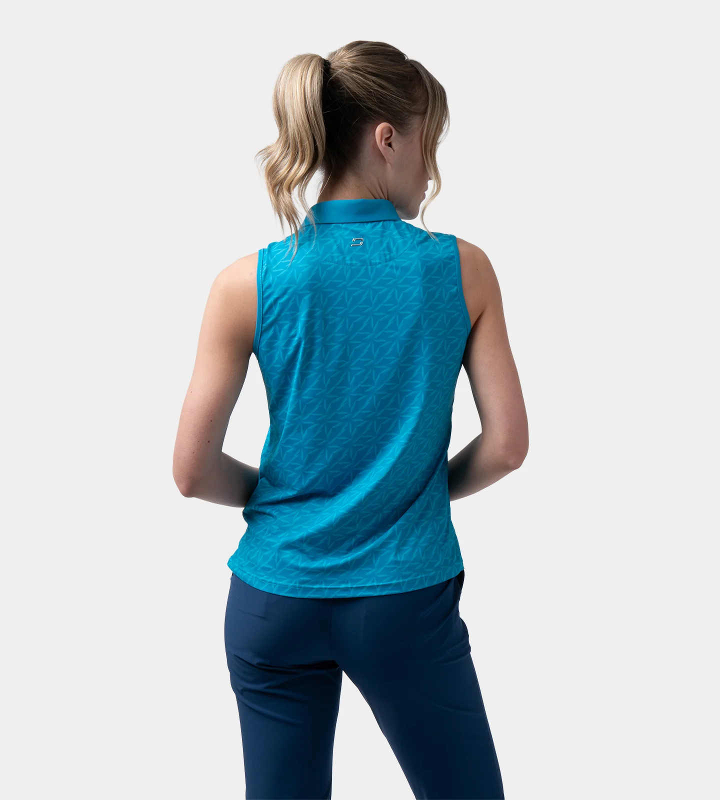 LADIES EMPIRE POLO - TEAL - Image 3