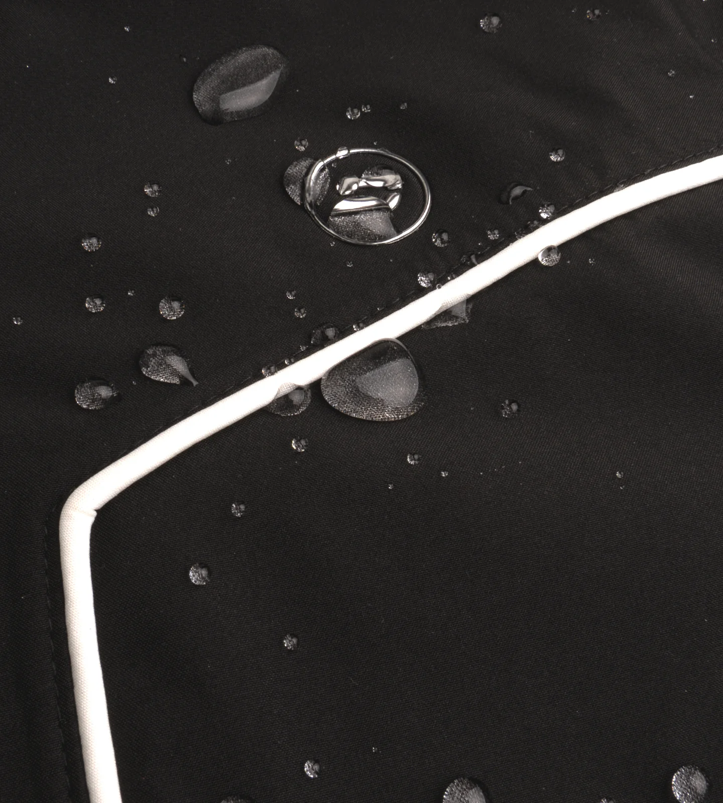 LADIES ESCAPADE RAIN JACKET - BLACK/WHITE - Image 4