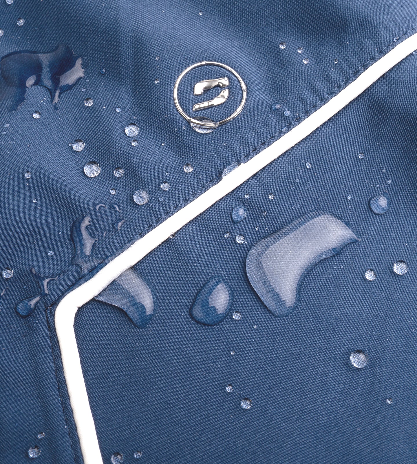 LADIES ESCAPADE RAIN JACKET - NAVY/WHITE - Image 4