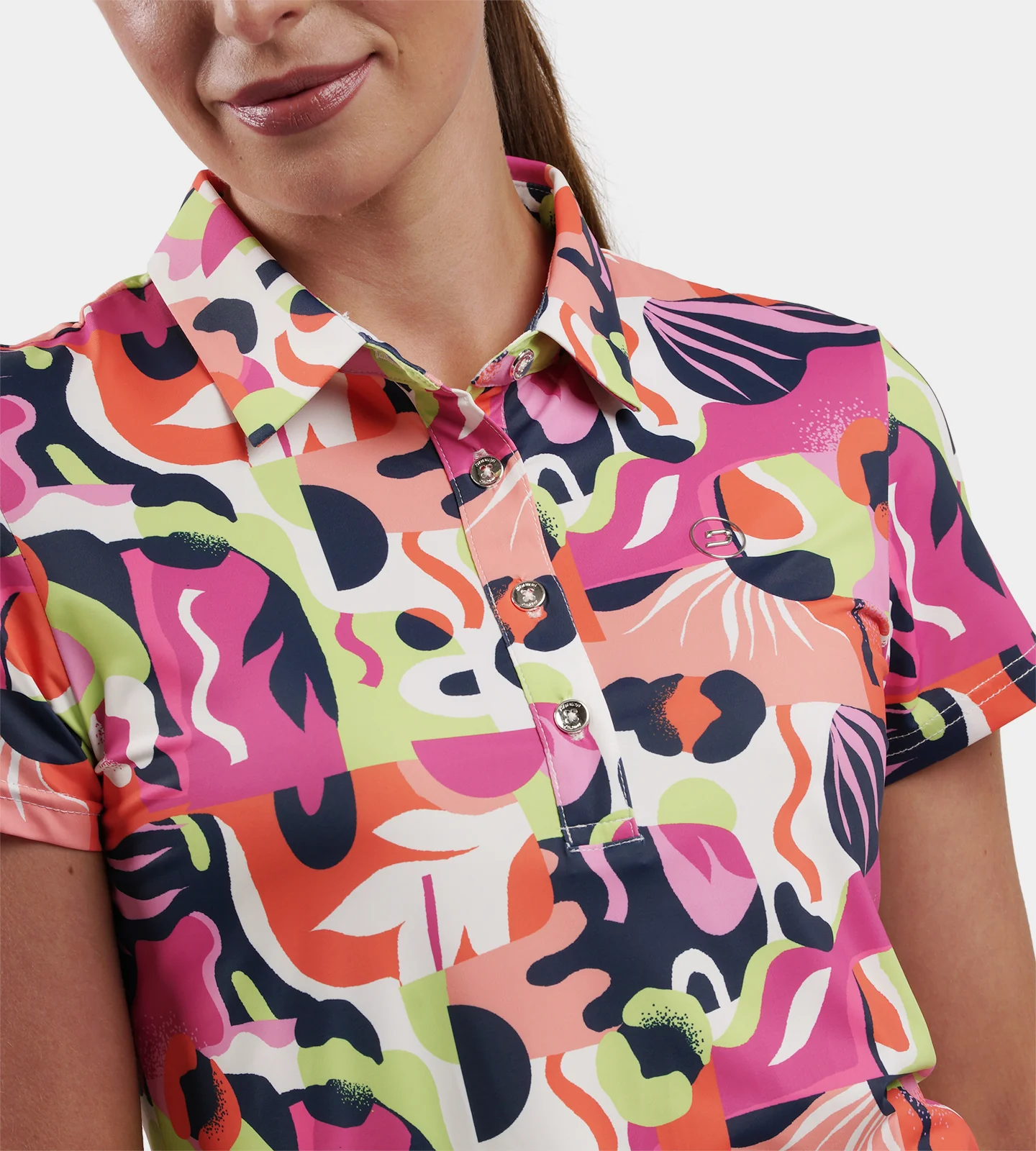 LADIES EXOTIC POLO - LIME - Image 2