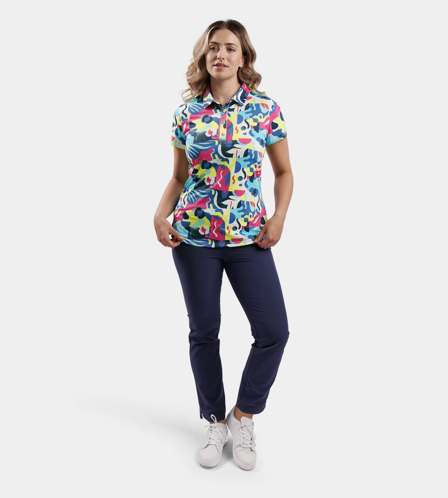 LADIES EXOTIC POLO - NAVY - Image 5