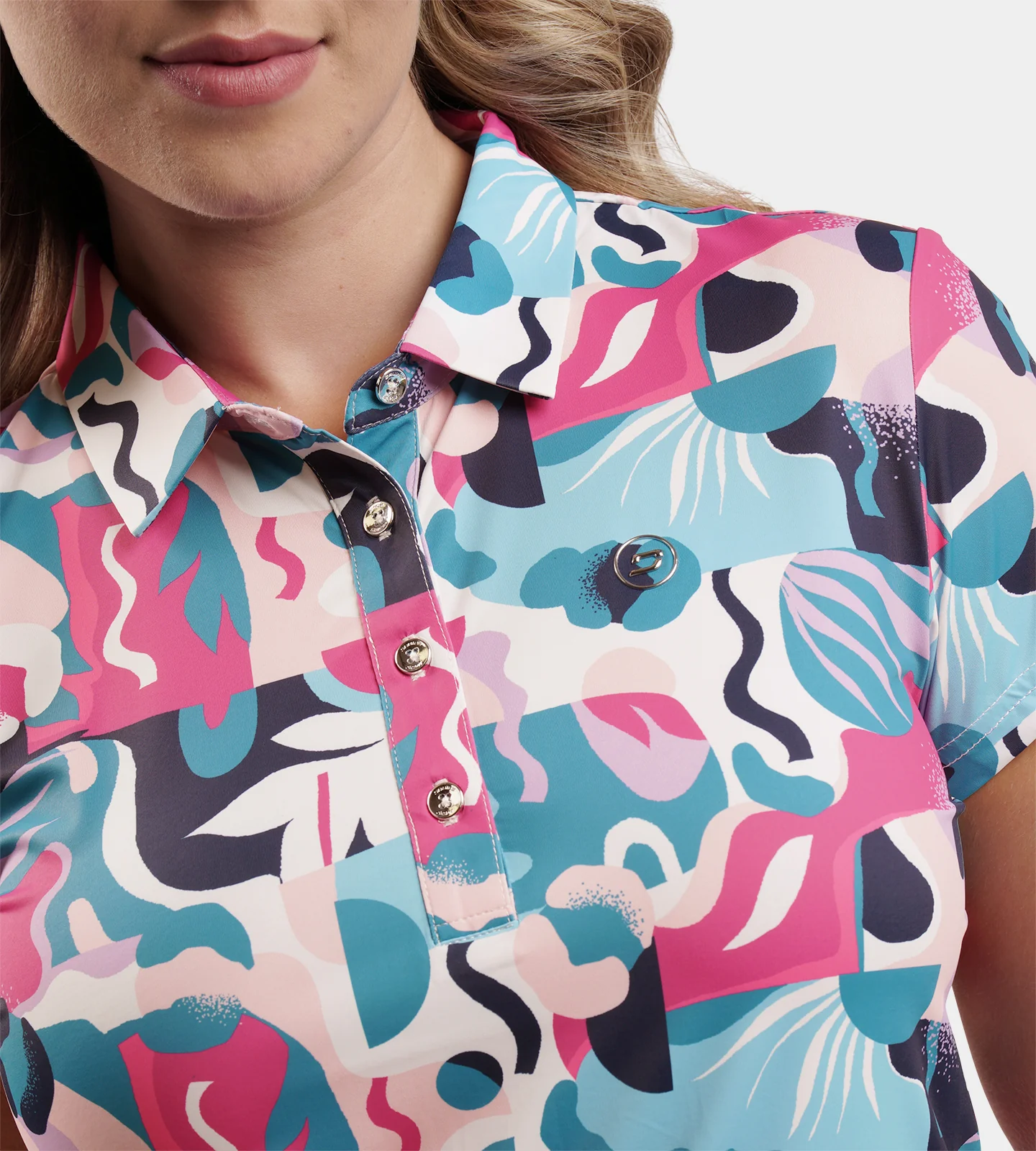 LADIES EXOTIC POLO - PINK - Image 2