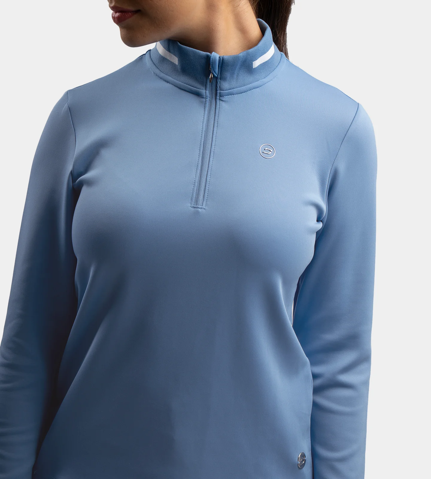 LADIES FAIRWAY FLEX MIDLAYER - DENIM - Image 2