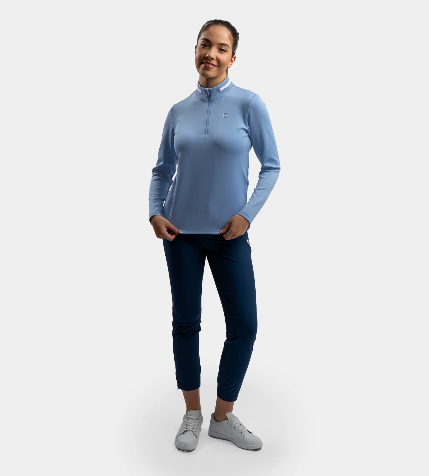 LADIES FAIRWAY FLEX MIDLAYER - DENIM - Image 6