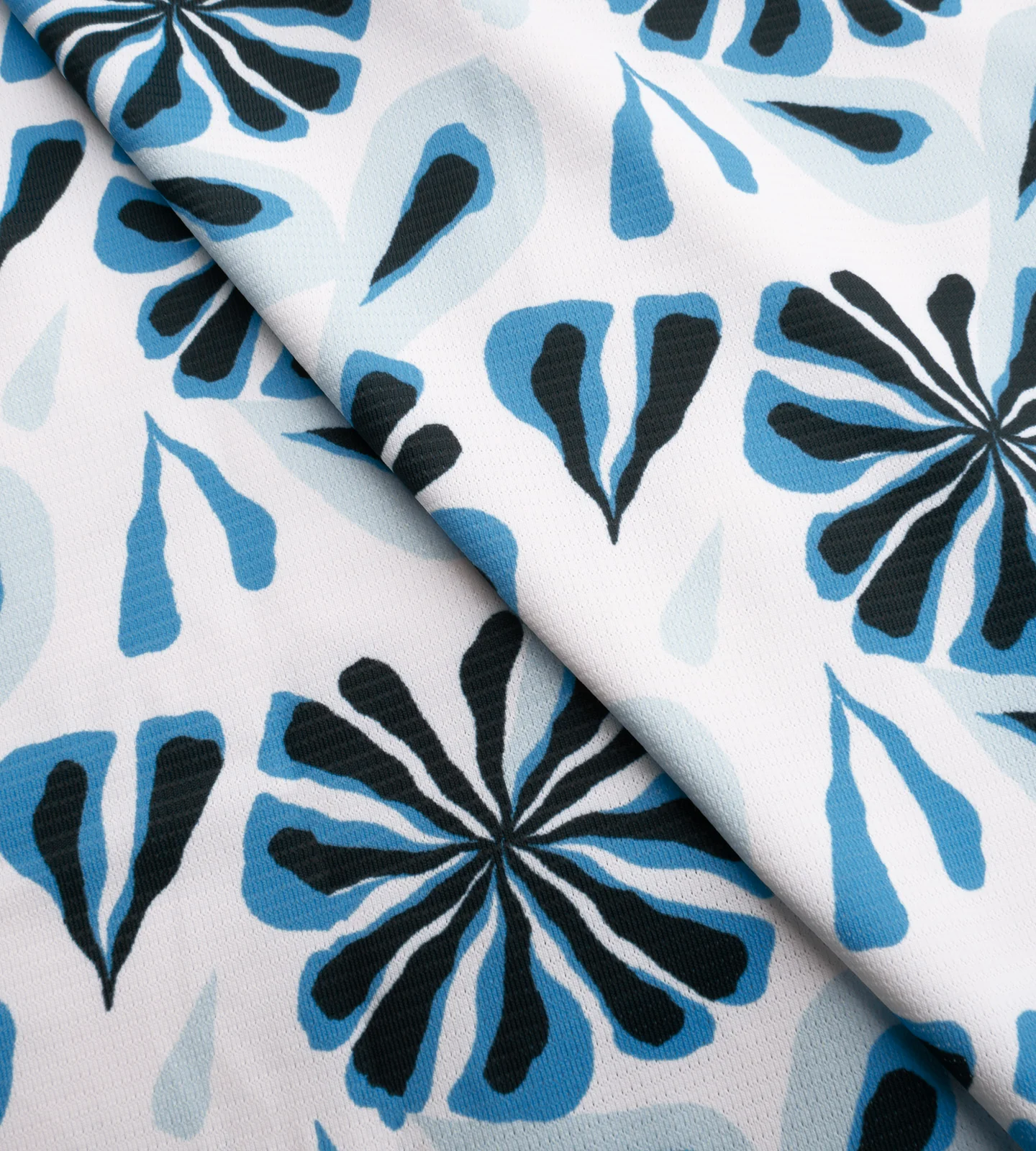 LADIES FLORAL POLO - BLUE - Image 5