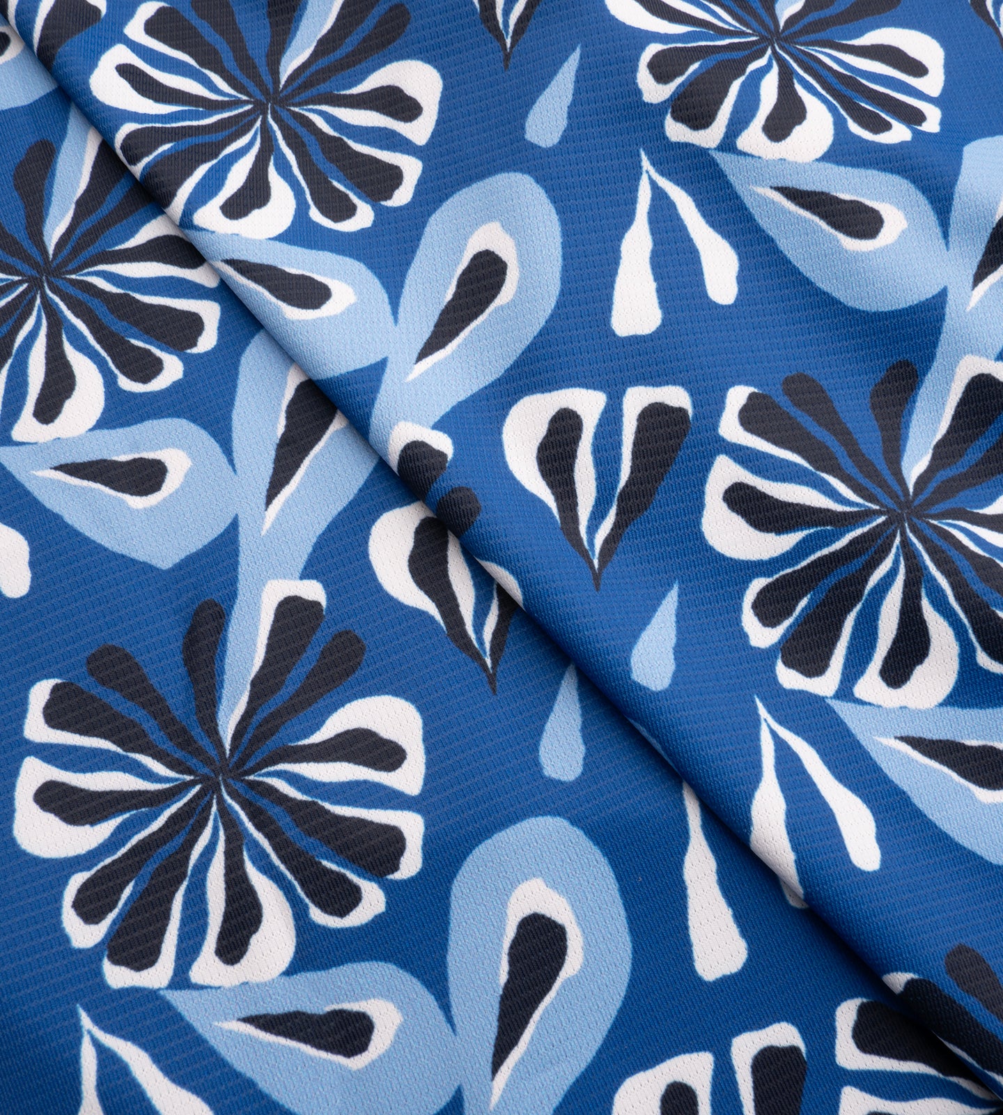 LADIES FLORAL POLO - NAVY - Image 5