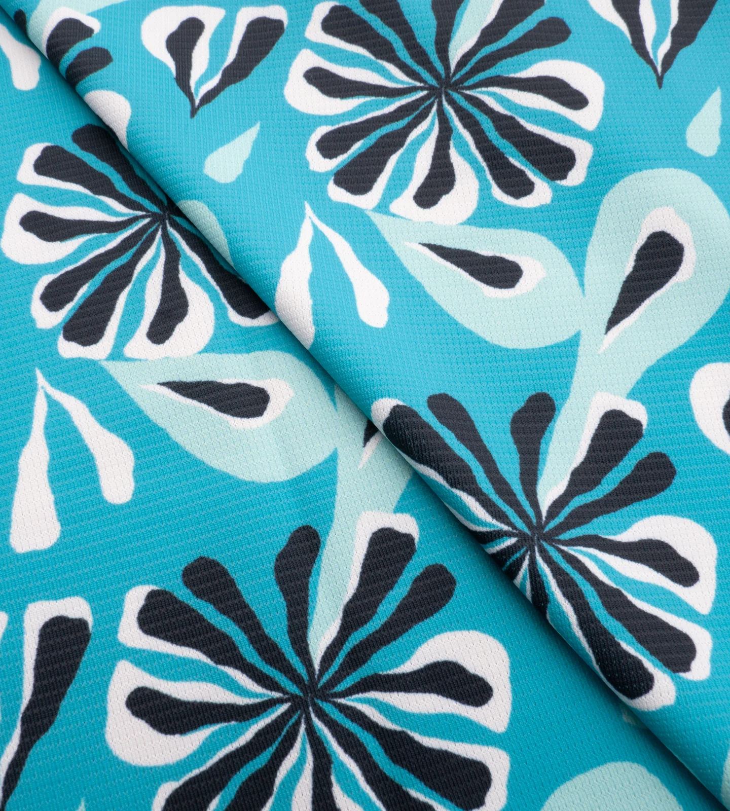 LADIES FLORAL POLO - TEAL - Image 5